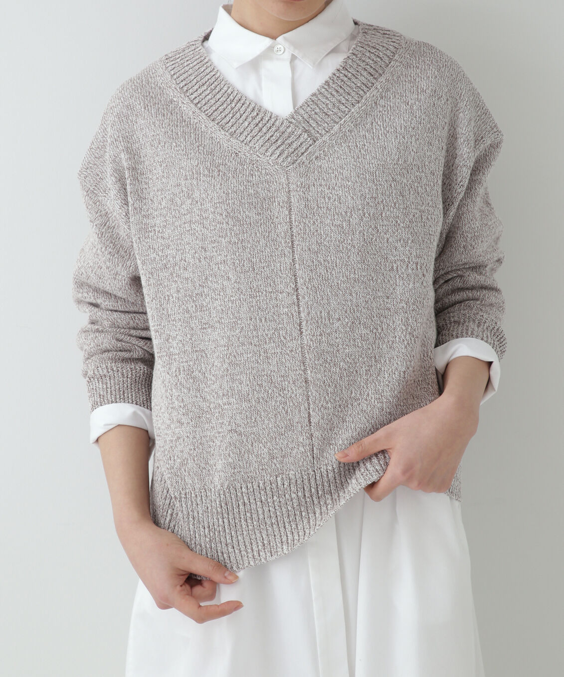  「◆メランジギマニット」|ニット・セーター|ブラウンミッ 3