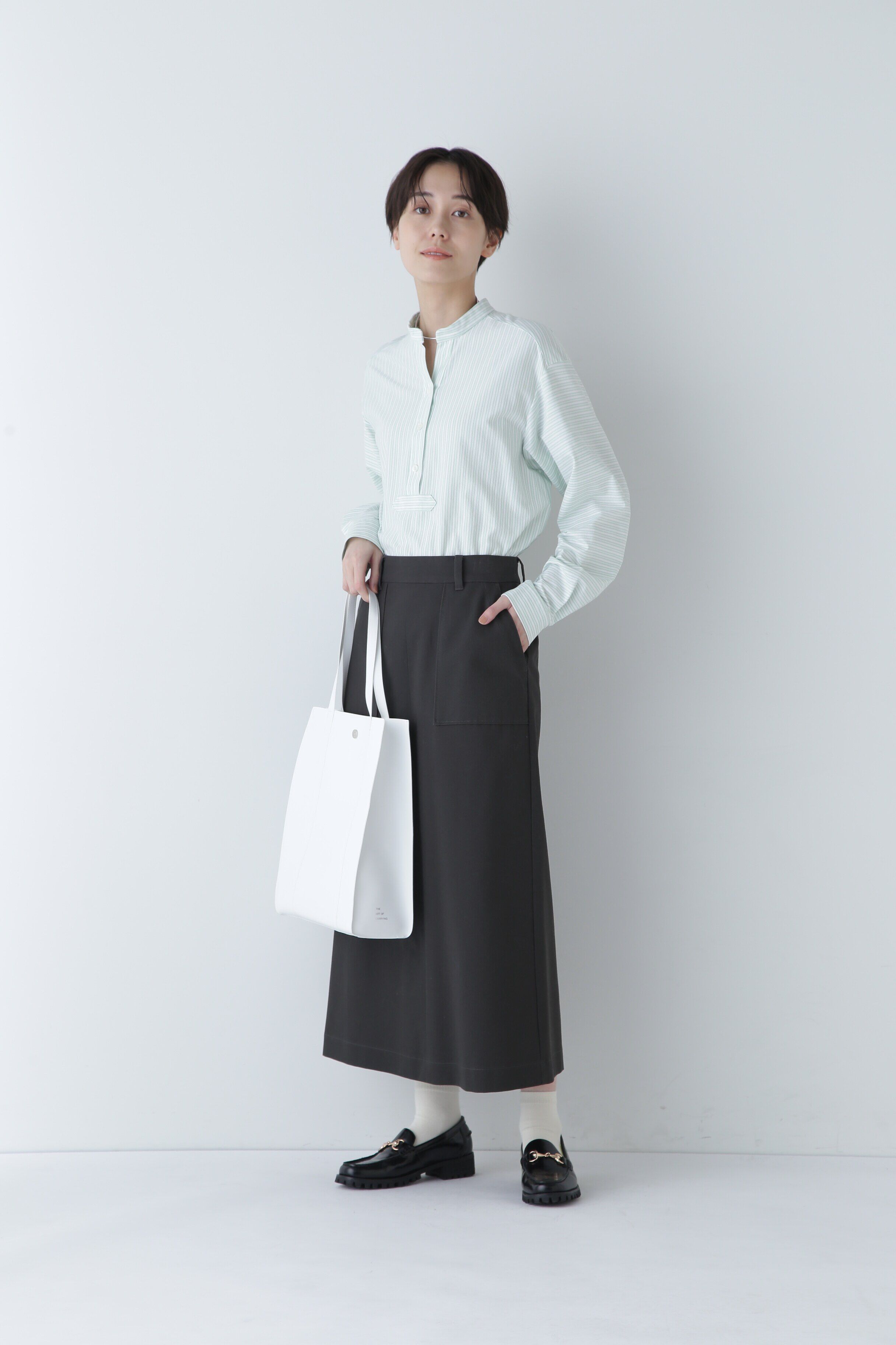  「◆鹿の子ジャージーストライププルオーバー」|Tシャツ・カットソー|