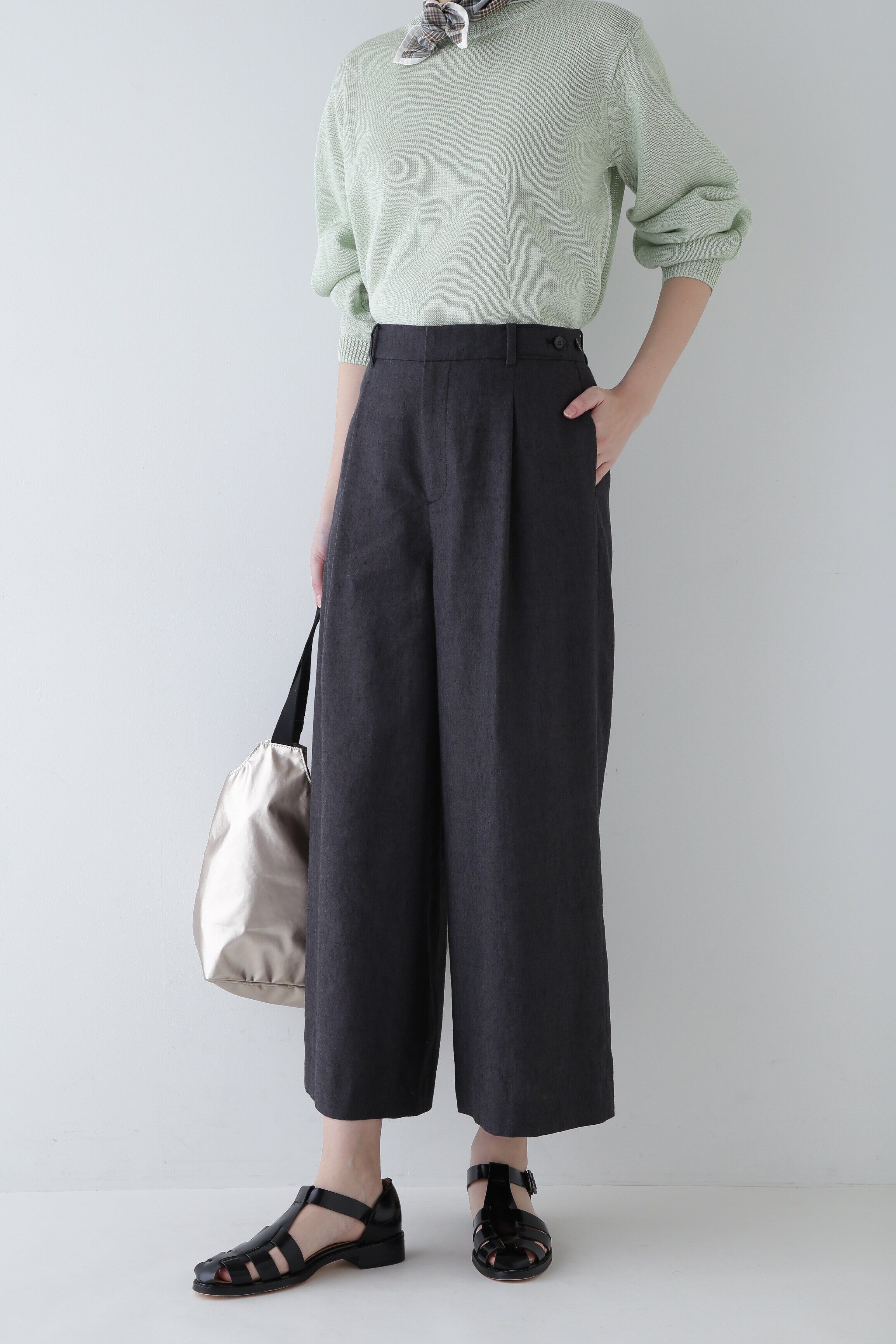  「◆ＰＥ／レーヨンリネンパンツ」|その他|チャコール1