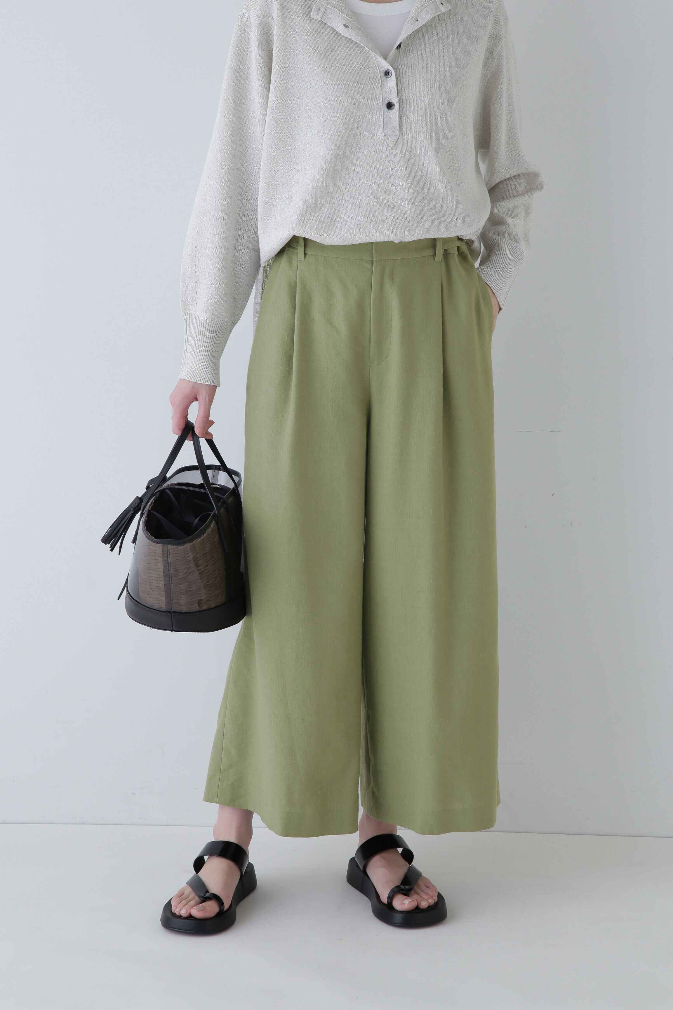  「◆ＰＥ／レーヨンリネンパンツ」|その他|カーキ