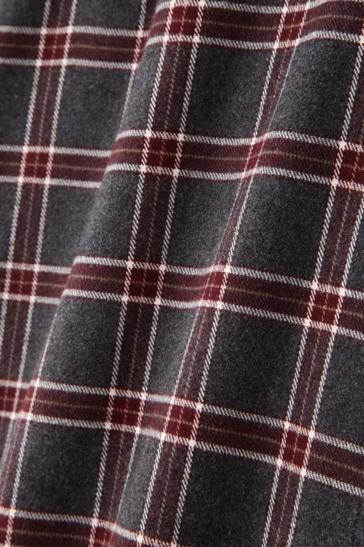  「◆コットン起毛チェックリブカラーシャツワンピース」|ワンピース|