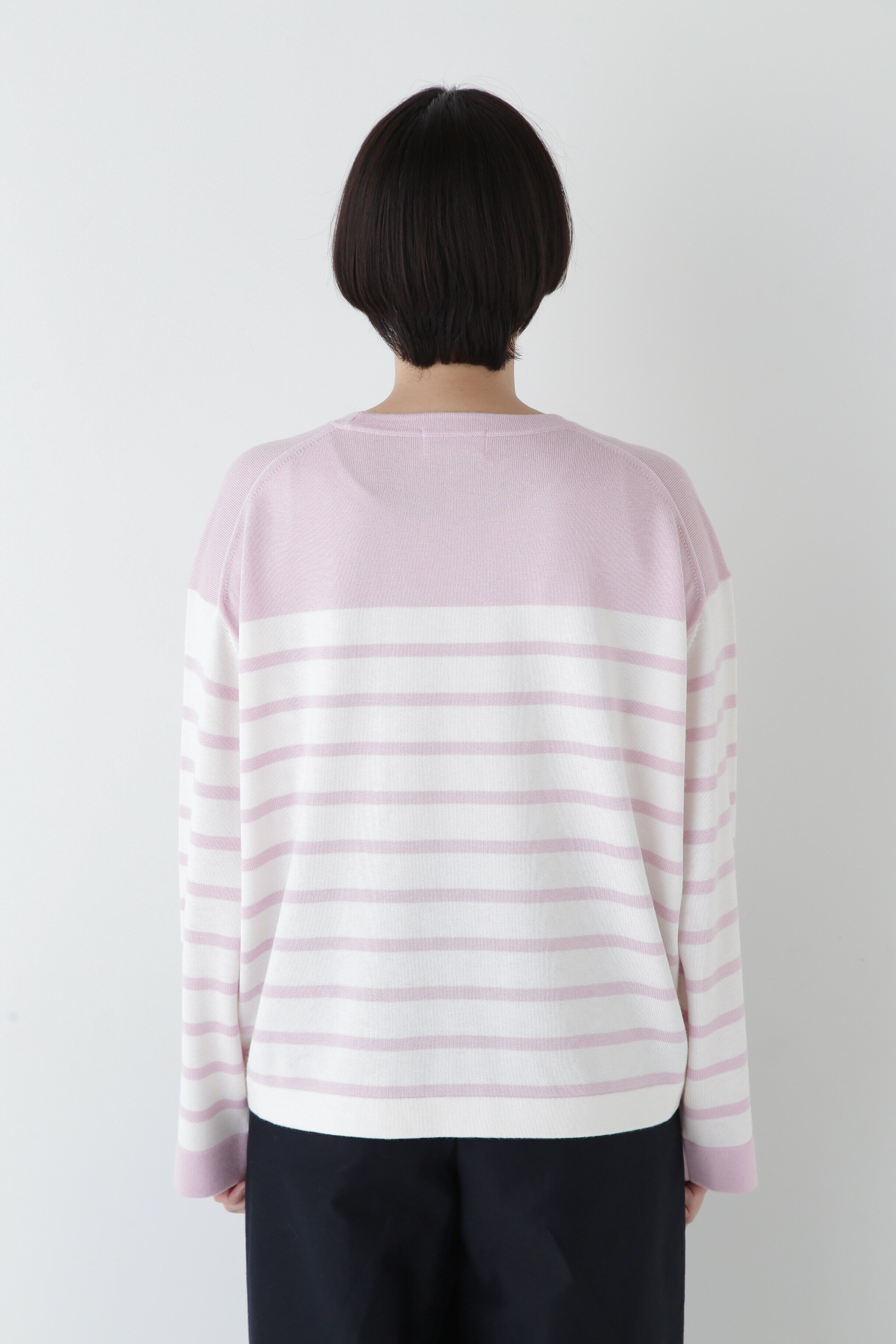  「◆【ウォッシャブル】梳毛ボーダープルオーバー」|ニット・セーター|