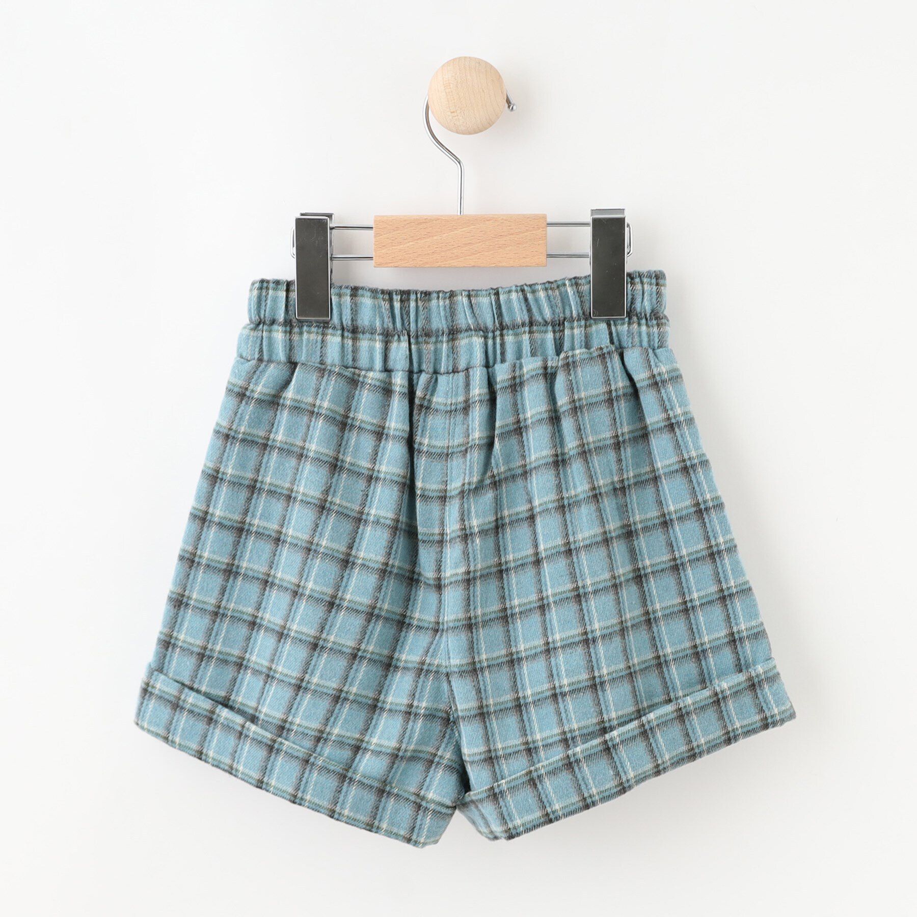 SHOO･LA･RUE「【110-140cm/セットアップ可】チェックサイドリボンショートパンツ」|キュロット|
