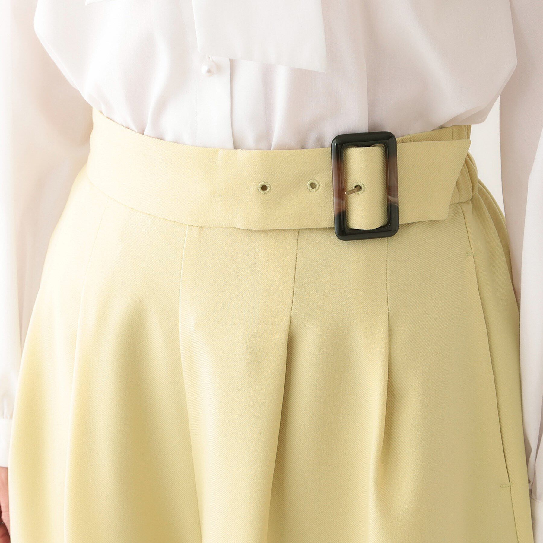 SHOO･LA･RUE「【S-LL/体型カバー】オンオフ兼用 ベルト風ガウチョパンツ」|その他|