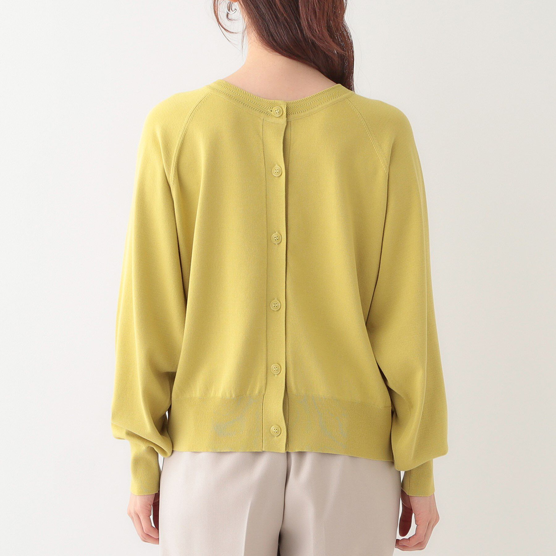 SHOO･LA･RUE「【洗える/S-LL/前後2WAY】クルーネックニットカーディガン」|カーディガン|