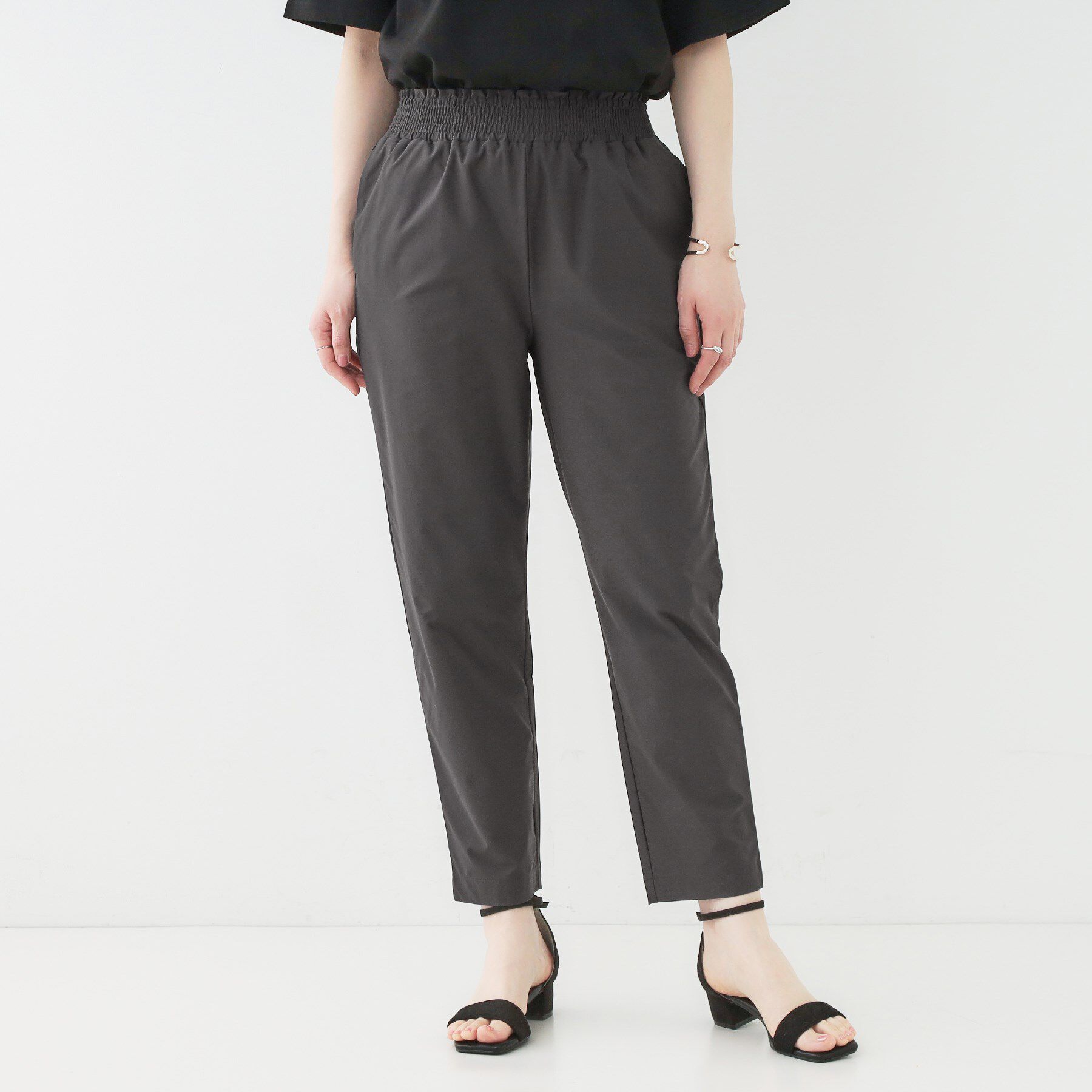 SHOO･LA･RUE「【洗える/S-LL/ひんやり】さらっとしたタッチが癖になる ストレッチテーパードパンツ」|その他|