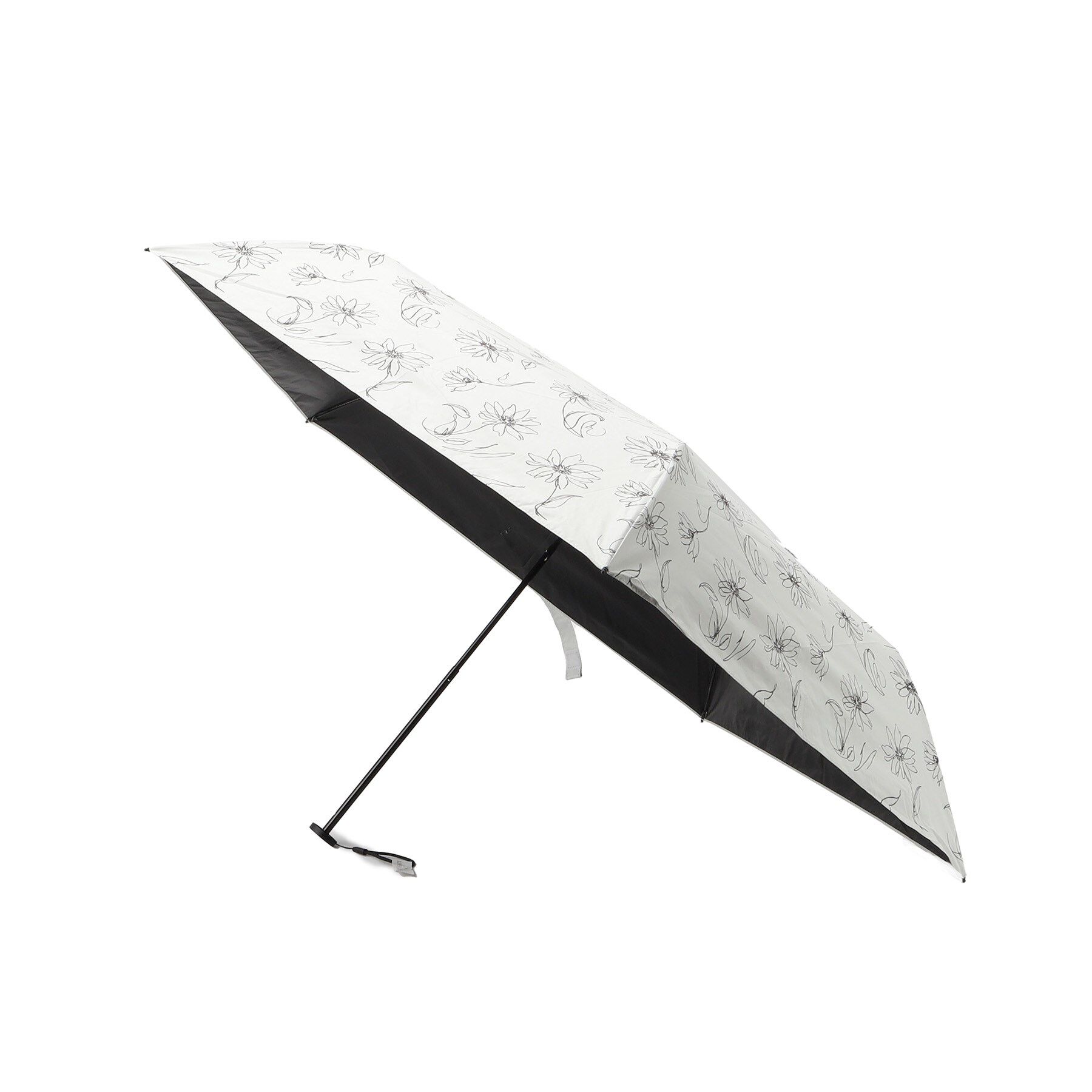 SHOO･LA･RUE「【折りたたみ傘/晴雨兼用/because】スーパーライトフラワーミニ」|傘|オフホワイト(103