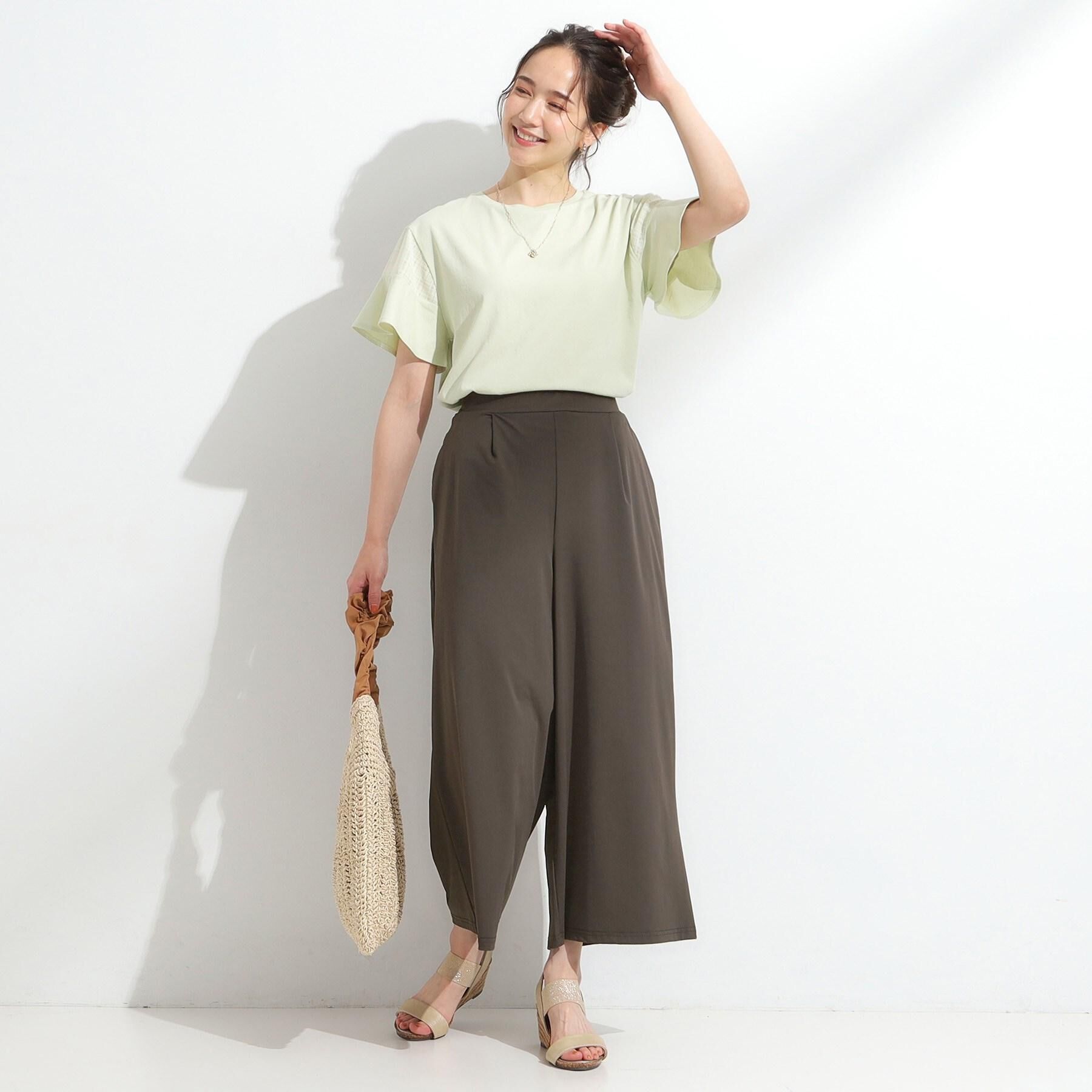 SHOO･LA･RUE「【ひんやり/プチプラ】女性らしさ溢れる お袖シアーフリルトップス」|Tシャツ・カットソー|