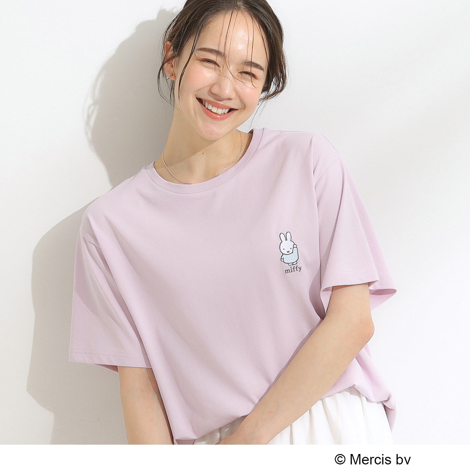 SHOO･LA･RUE「【miffy】グラフィックTシャツ」|Tシャツ・カットソー|ラベンダー(280)
