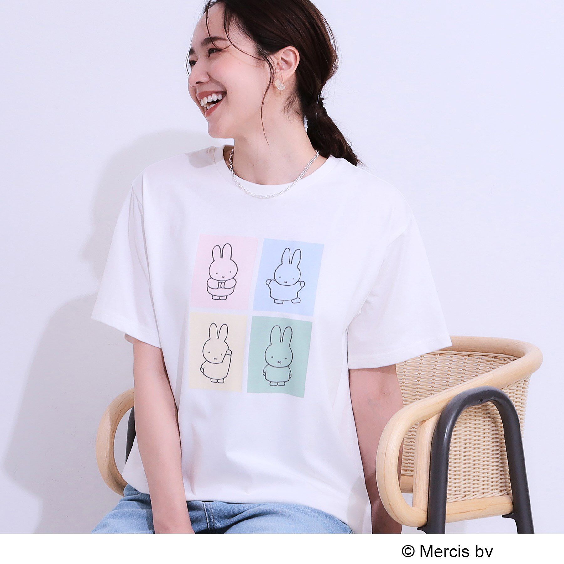 SHOO･LA･RUE「【miffy】グラフィックTシャツ」|Tシャツ・カットソー|ホワイト(401)