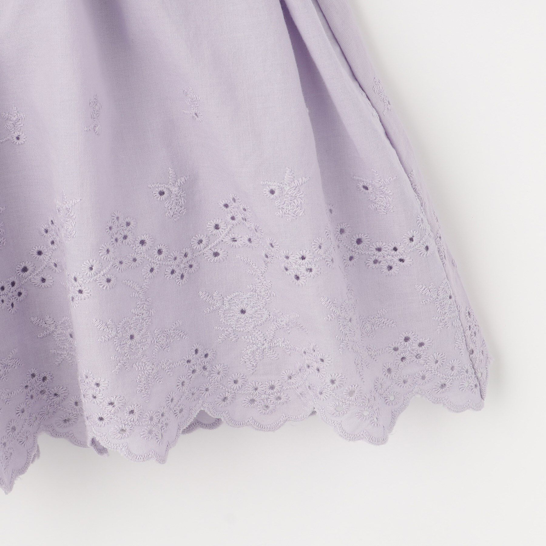 SHOO･LA･RUE「【100-150cm】ガーリーコーデに カットワークレースキュロット」|キュロット|