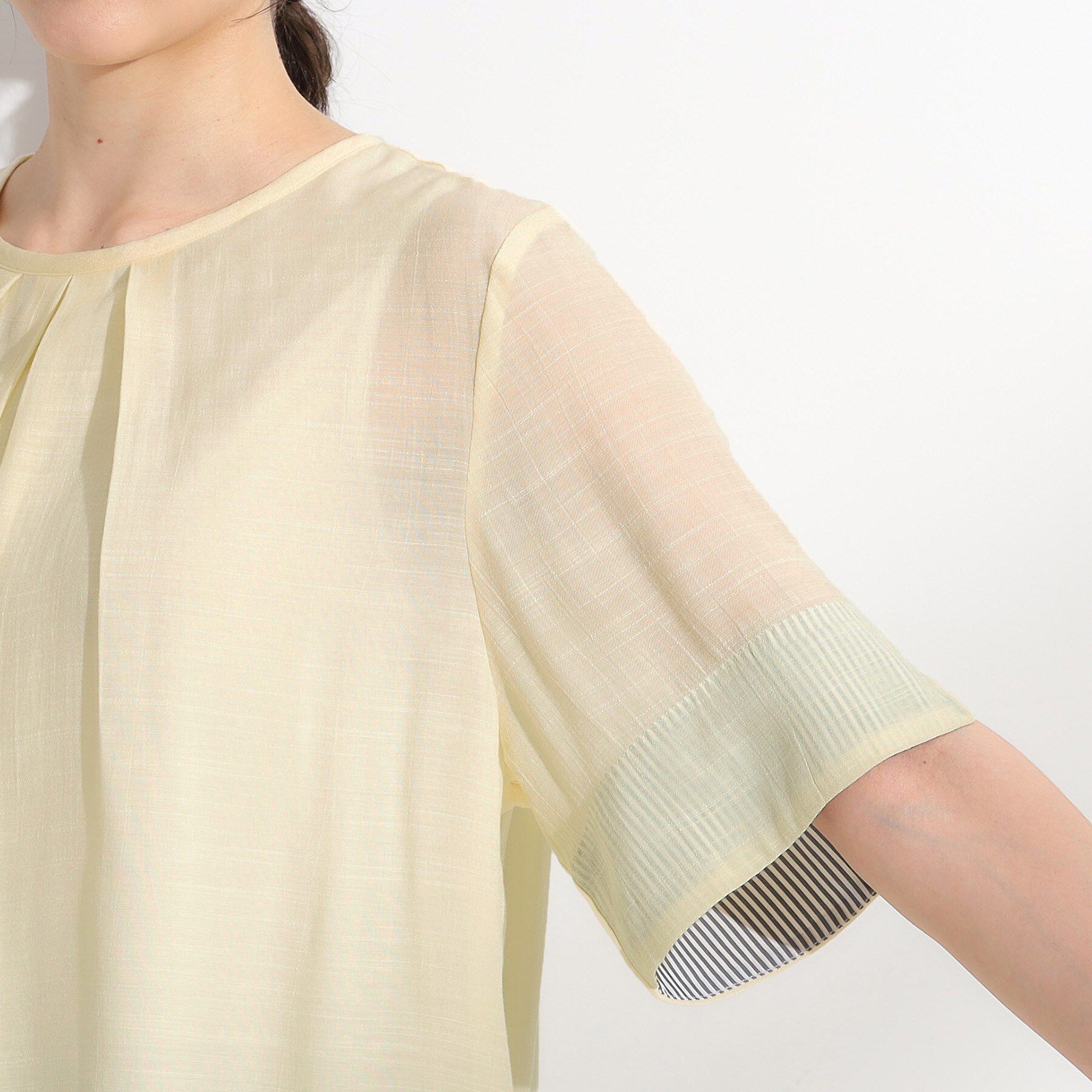 SHOO･LA･RUE「【洗える/S-LL】着るだけでコーデが決まる 裾レイヤードトップス」|Tシャツ・カットソー|