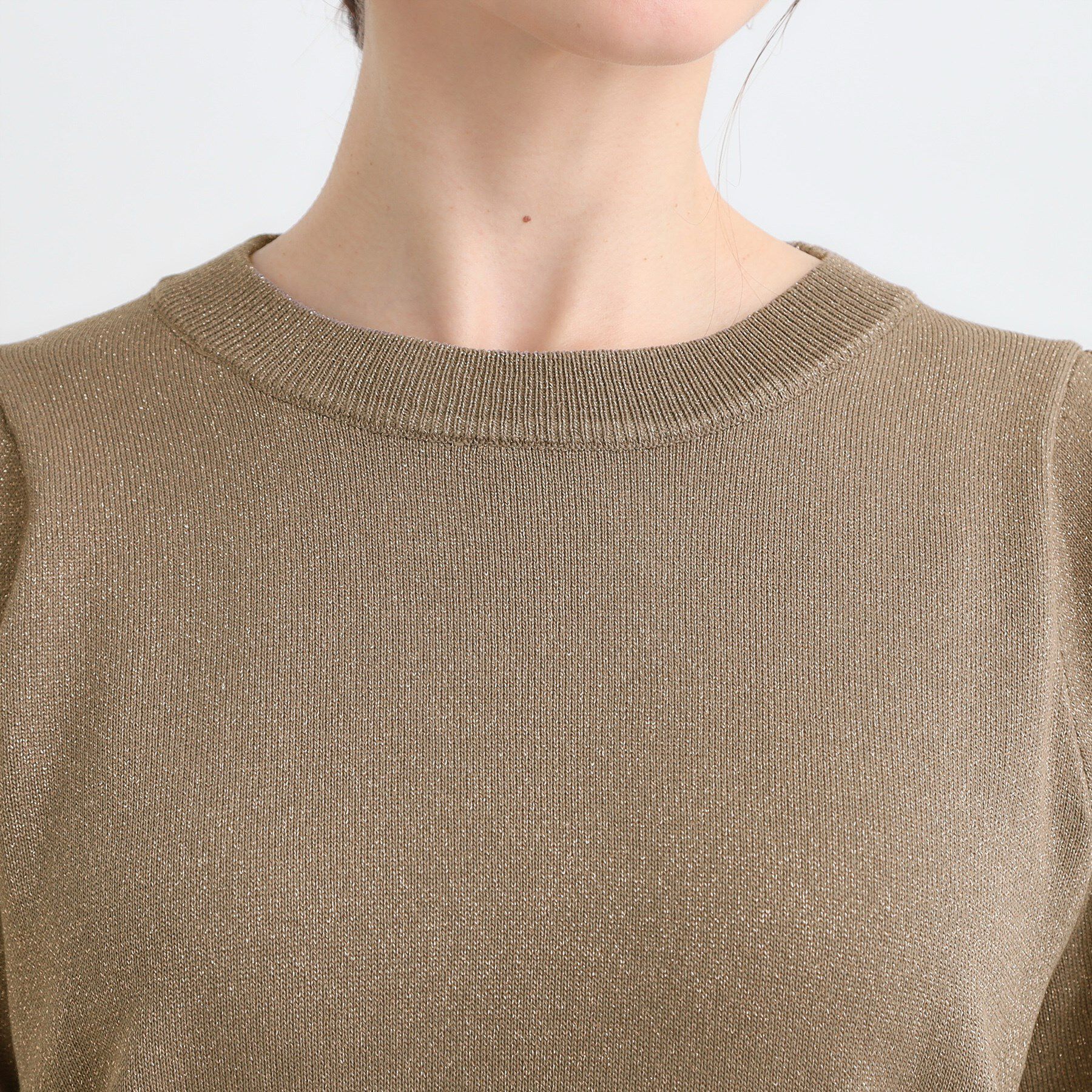 SHOO･LA･RUE「【洗濯機可/S-LL/アンサンブル可】8分袖で手元を華奢に魅せる さらっとタッチニット」|ニット・セーター|