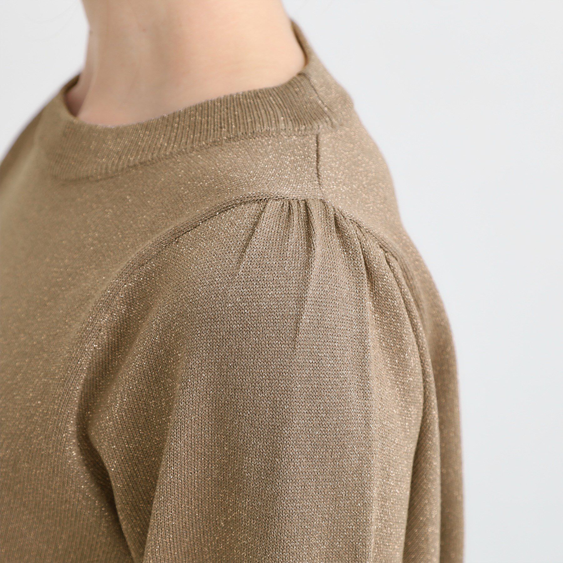 SHOO･LA･RUE「【洗濯機可/S-LL/アンサンブル可】8分袖で手元を華奢に魅せる さらっとタッチニット」|ニット・セーター|