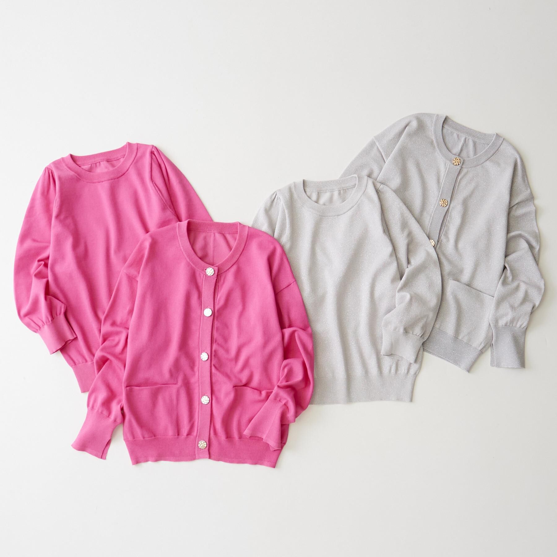 SHOO･LA･RUE「【洗濯機可/S-LL/アンサンブル可】8分袖で手元を華奢に魅せる さらっとタッチニット」|ニット・セーター|