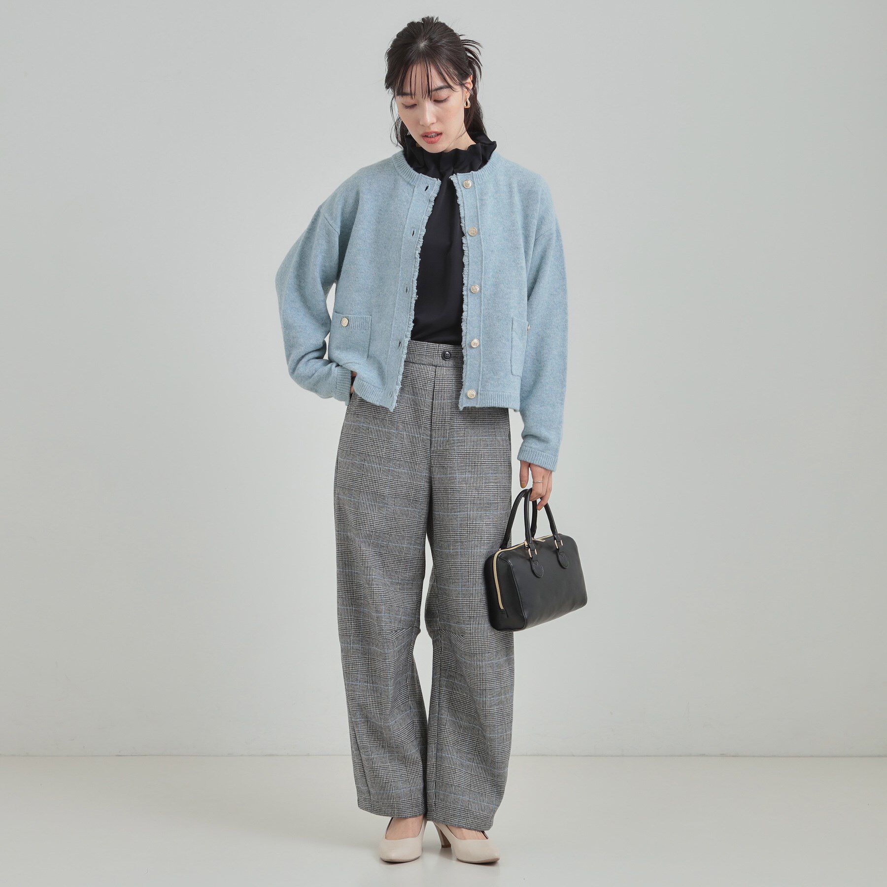 SHOO･LA･RUE「【洗濯機可】きちんと感が魅力 ジャケットライクカーディガン」|カーディガン|