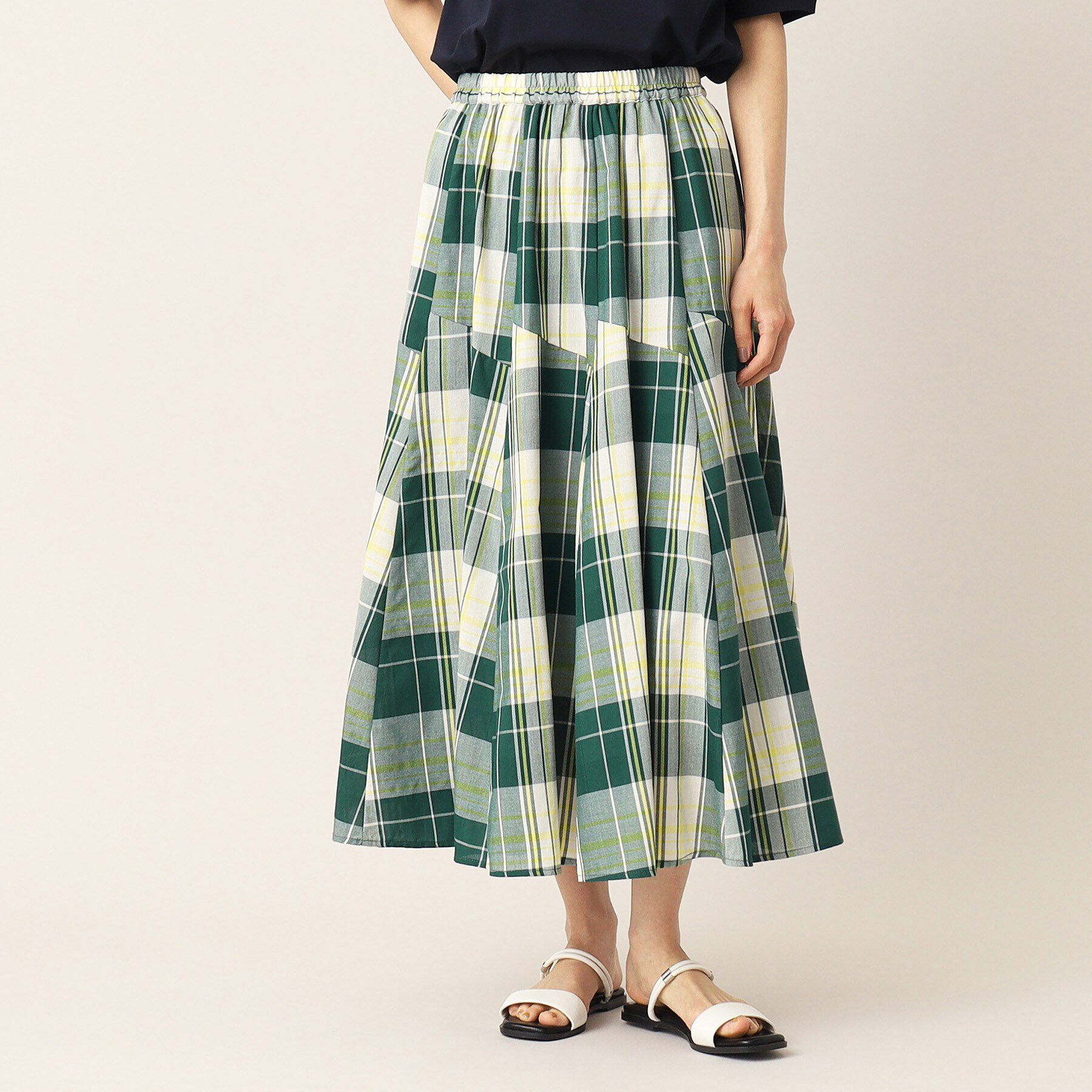 Dessin「【ウエストゴム・洗える】切り替えフレアスカート（XS～L）」|スカート|