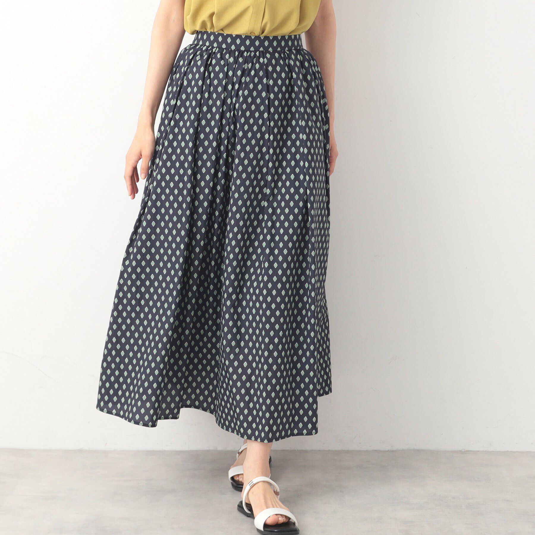 Dessin「【洗える】小紋プリントスカート」|スカート|グリーン(122)