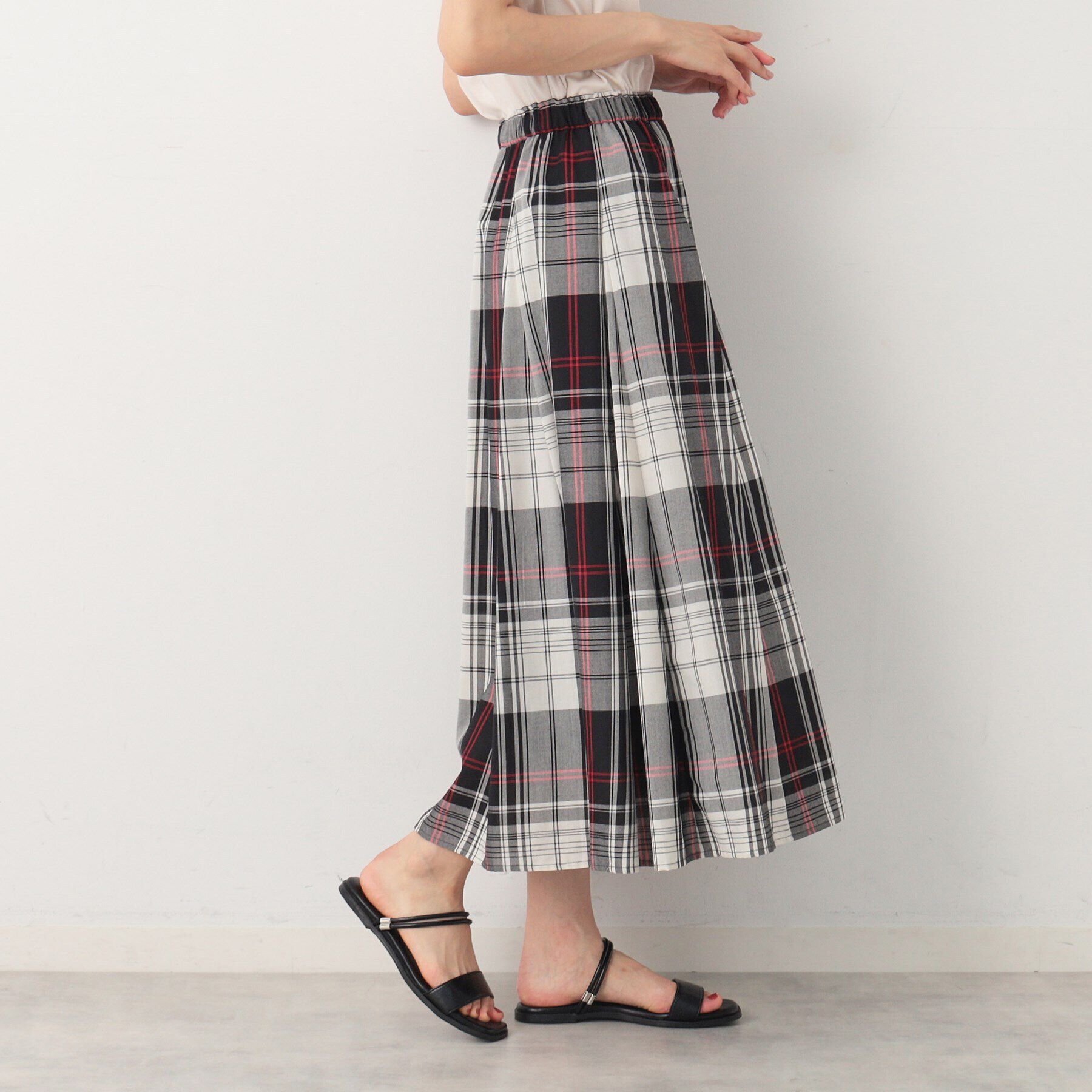 Dessin「【秋色登場・ウエストゴム】映えチェックスカート（XS～L）」|スカート|