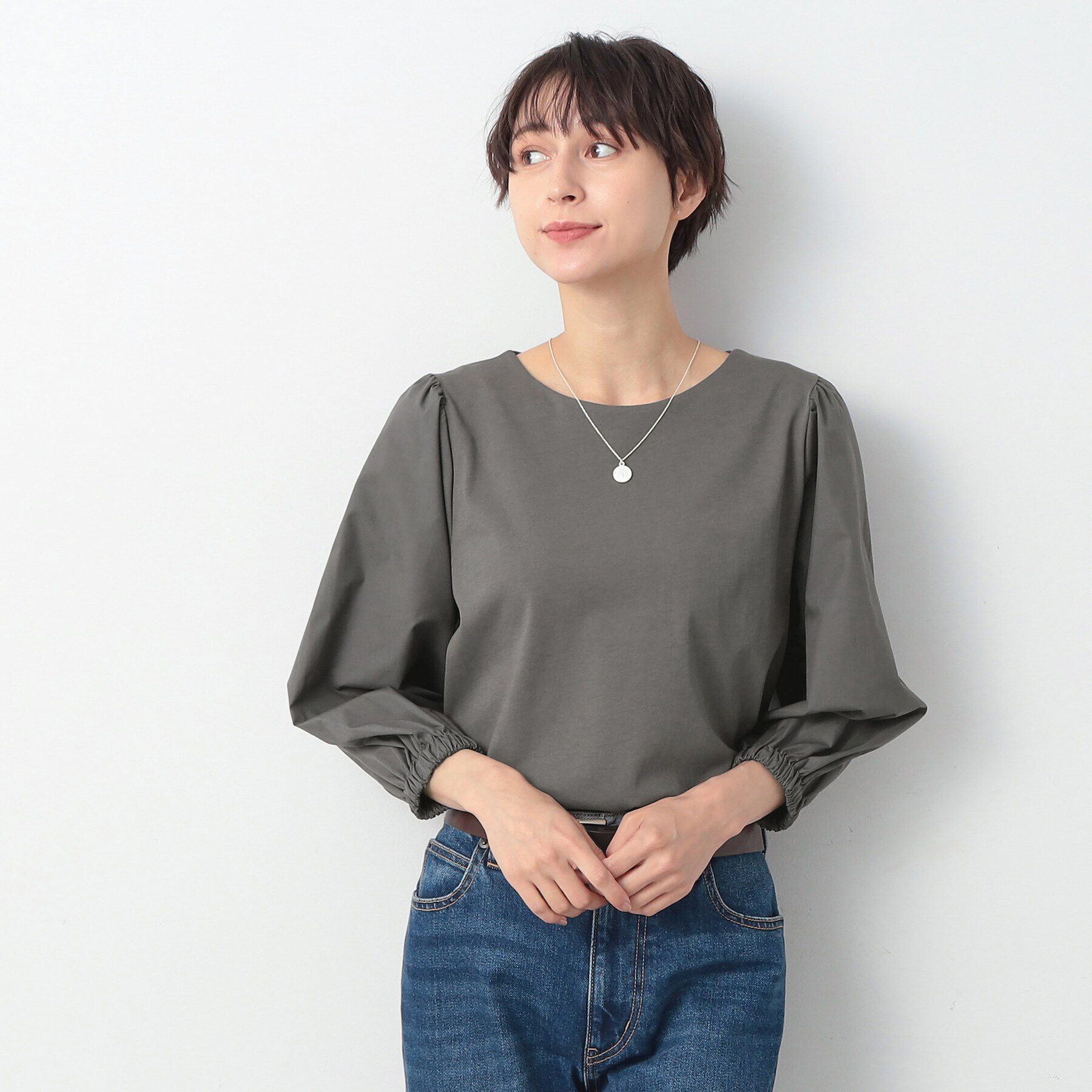 Dessin「【洗える】バルーンスリーブカットソージャージ」|Tシャツ・カットソー|