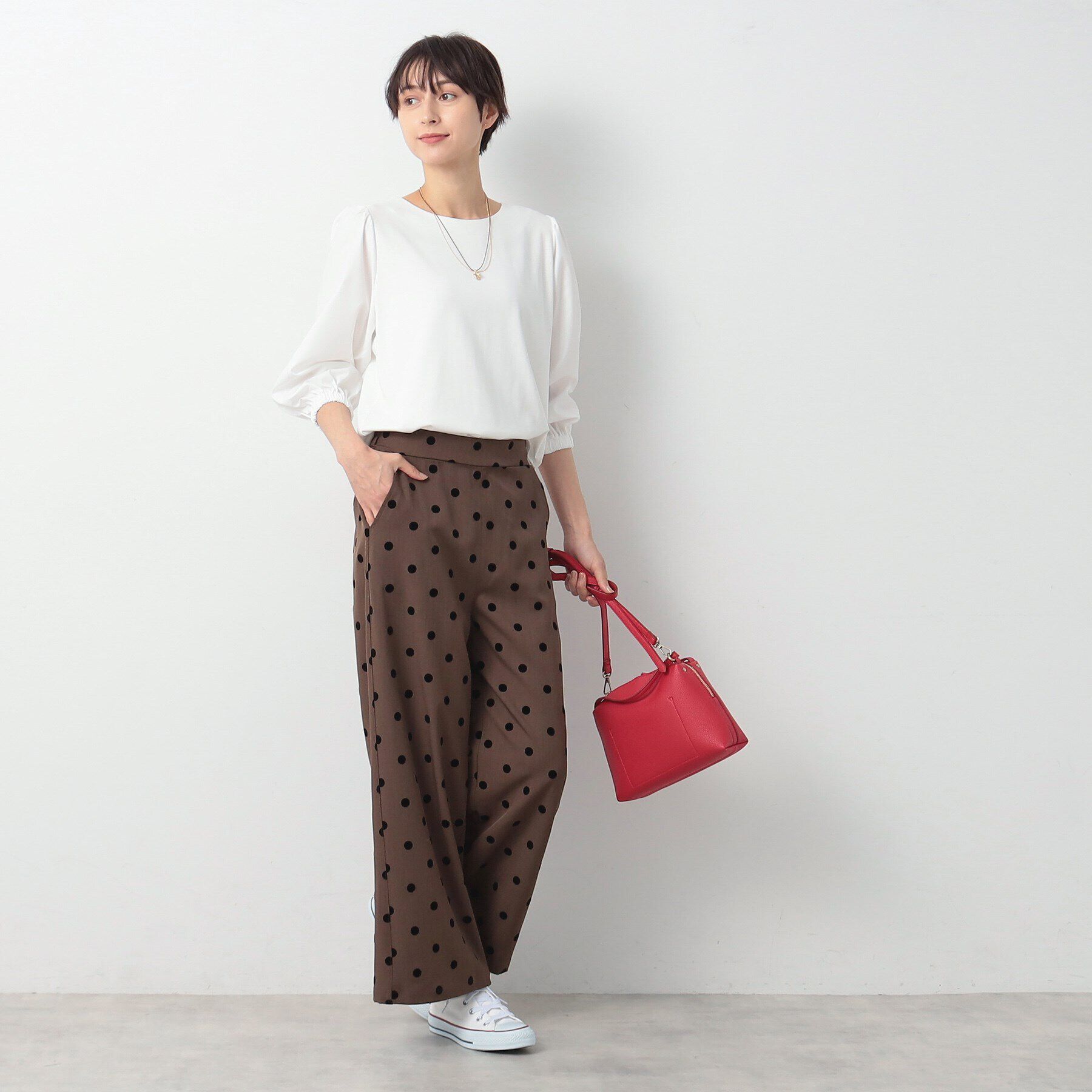 Dessin「【洗える】バルーンスリーブカットソージャージ」|Tシャツ・カットソー|