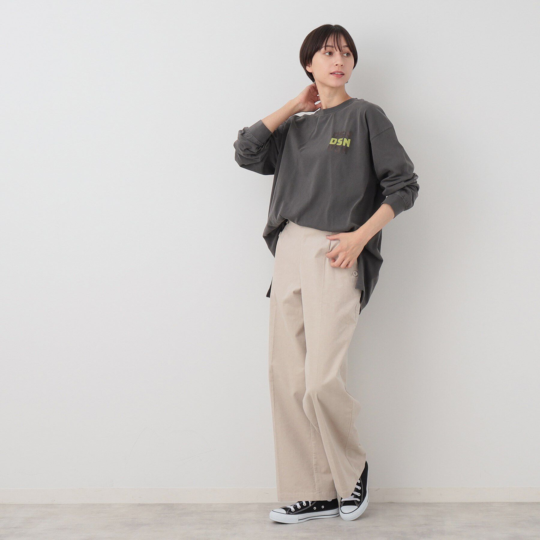 Dessin「【ピグメント染め】ルーズシルエットロンT」|Tシャツ・カットソー|