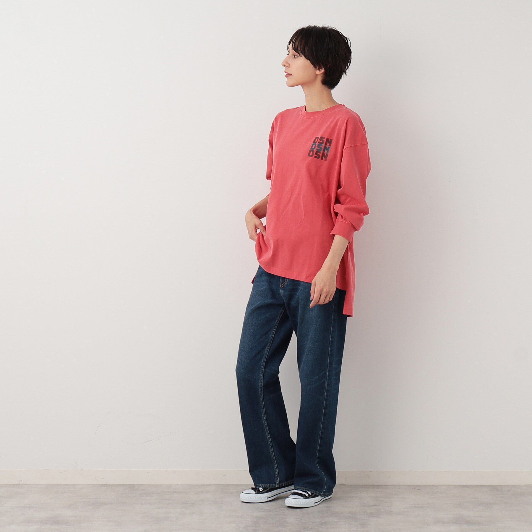 Dessin「【ピグメント染め】ルーズシルエットロンT」|Tシャツ・カットソー|