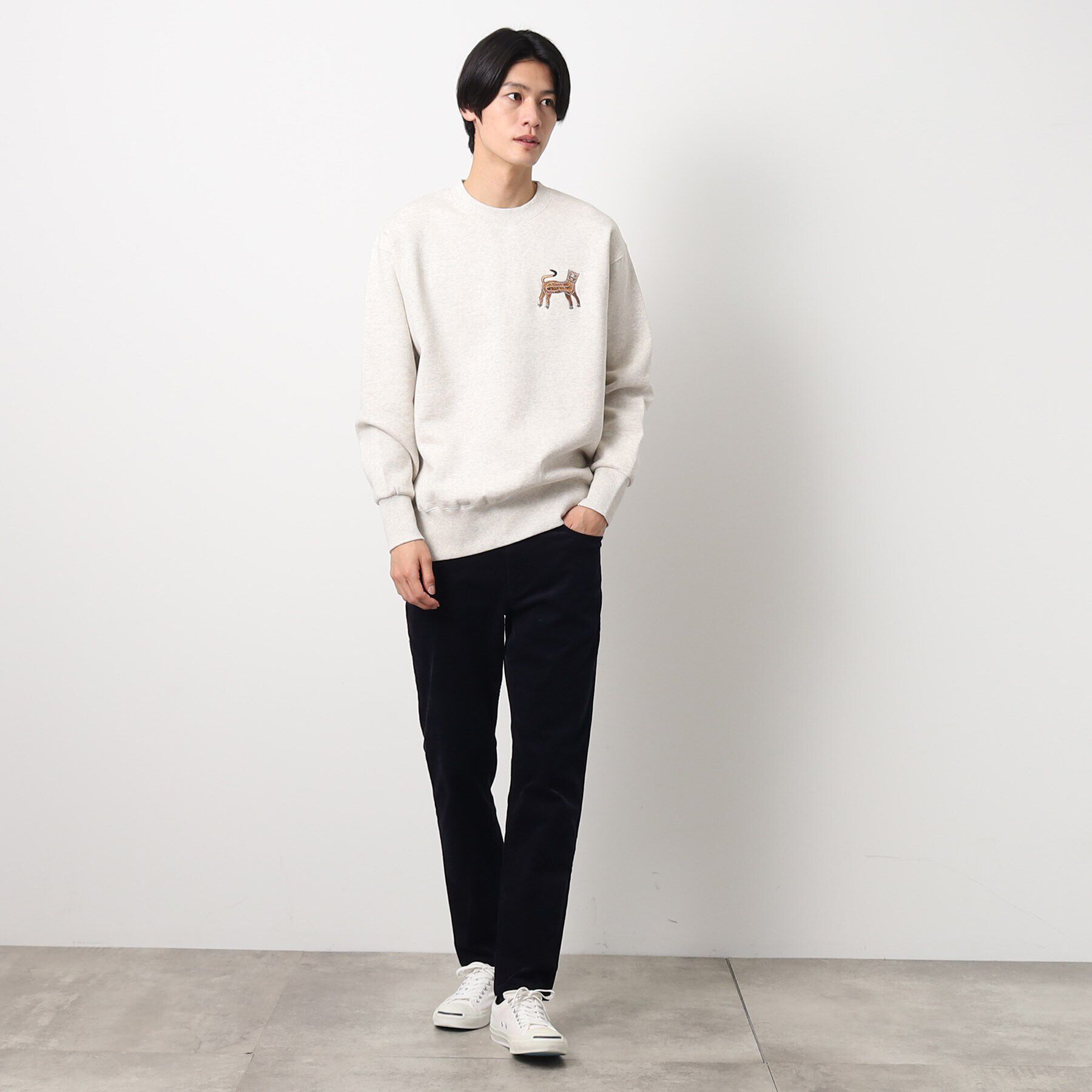 Dessin「【洗える】タイガーワンポイントスウェット」|パーカー|