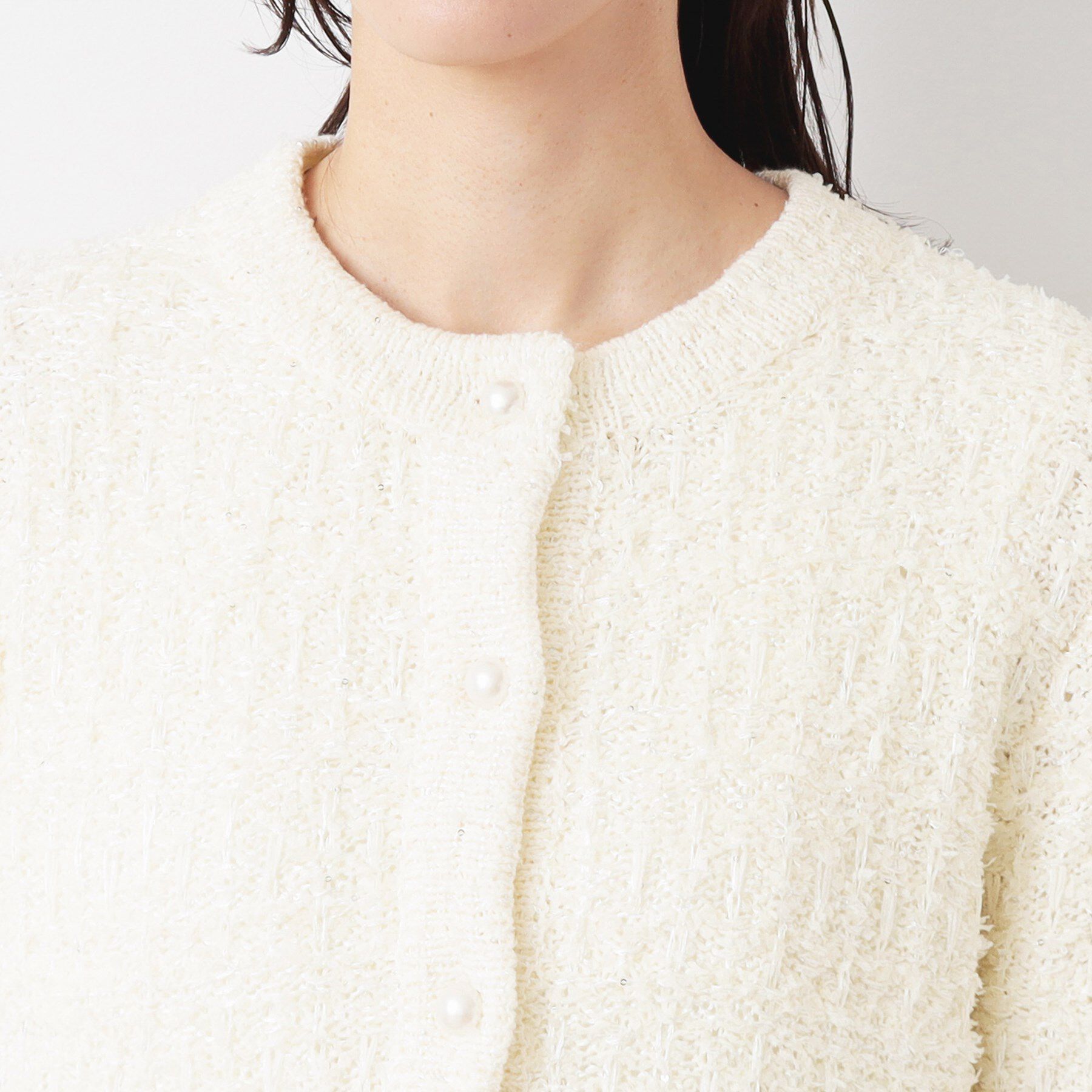 Dessin「【洗える】ニットツィードカーディガン」|カーディガン|