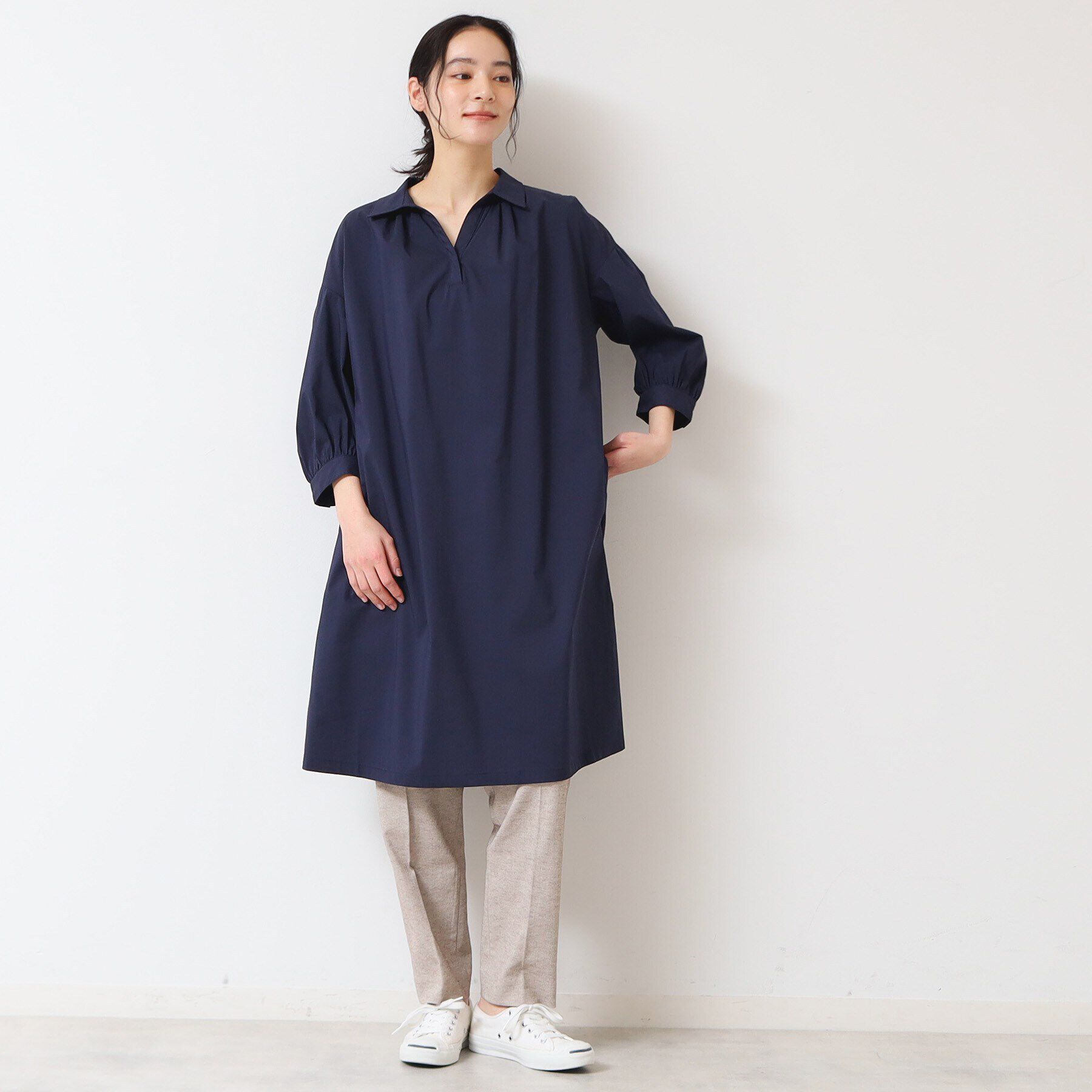 Dessin「【洗える】シャツチュニックワンピース」|ワンピース|