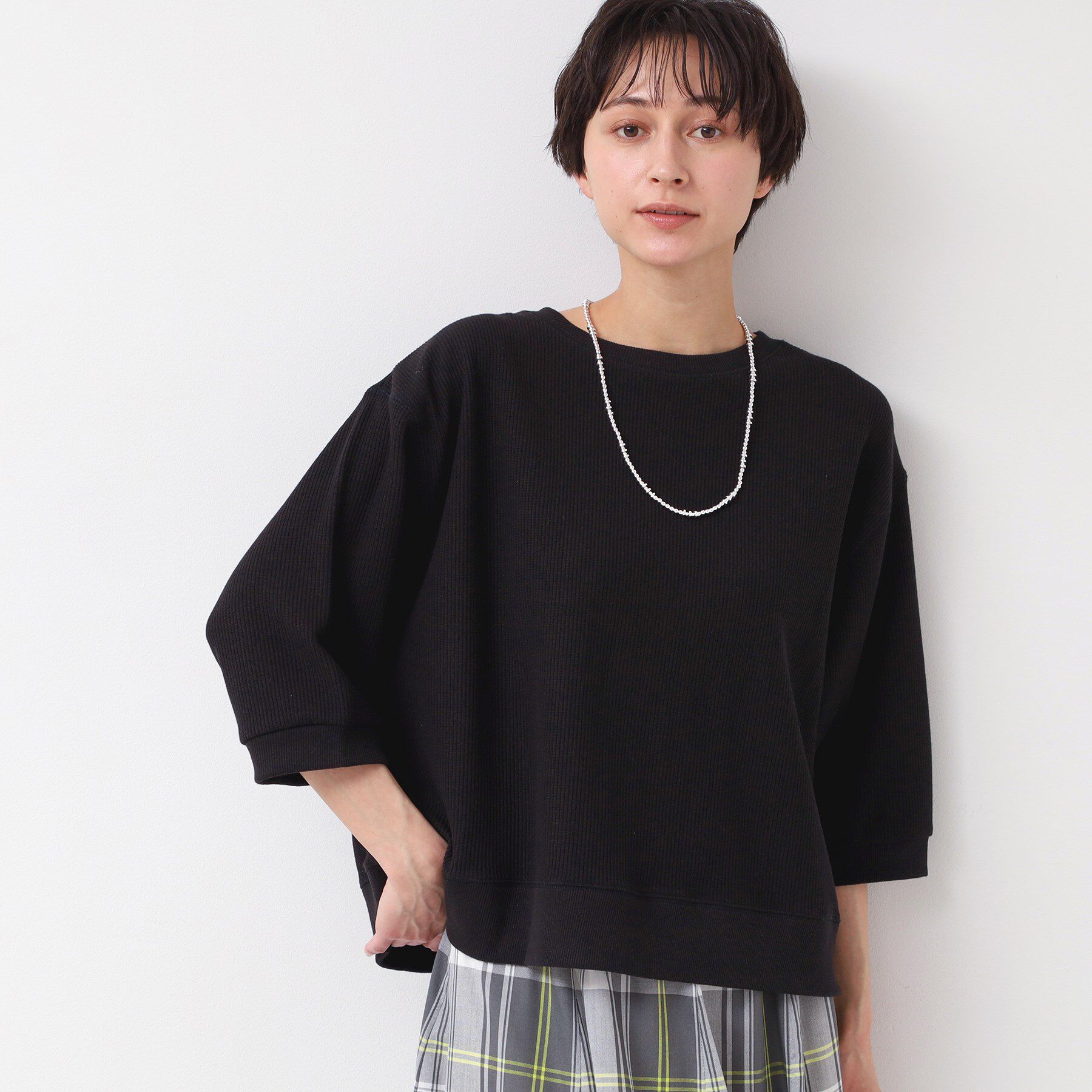 Dessin「【洗える】クルーネックカットソー」|Tシャツ・カットソー|ブラック(019)