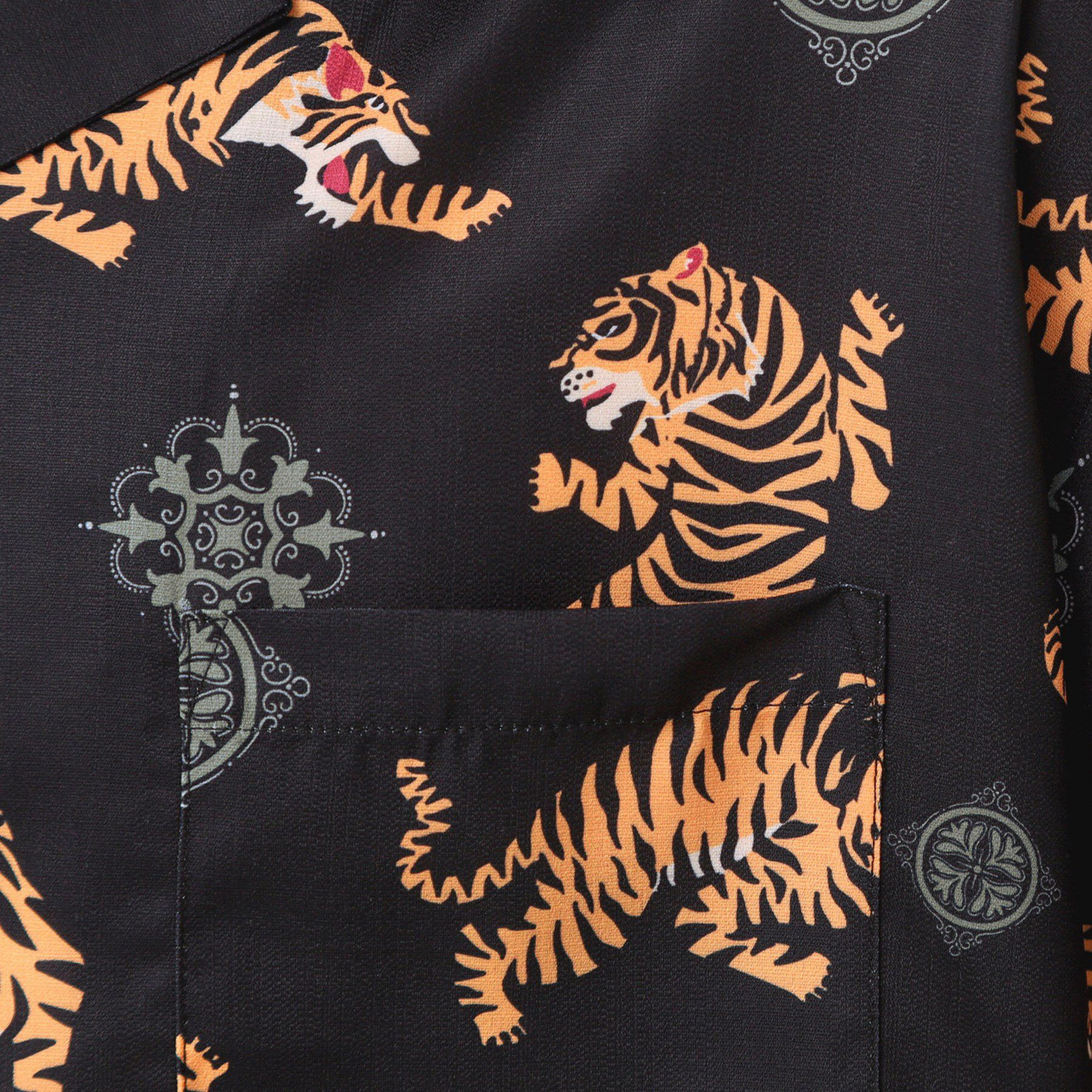 Dessin「【洗える】タイガープリントシャツ」|シャツ・ブラウス|