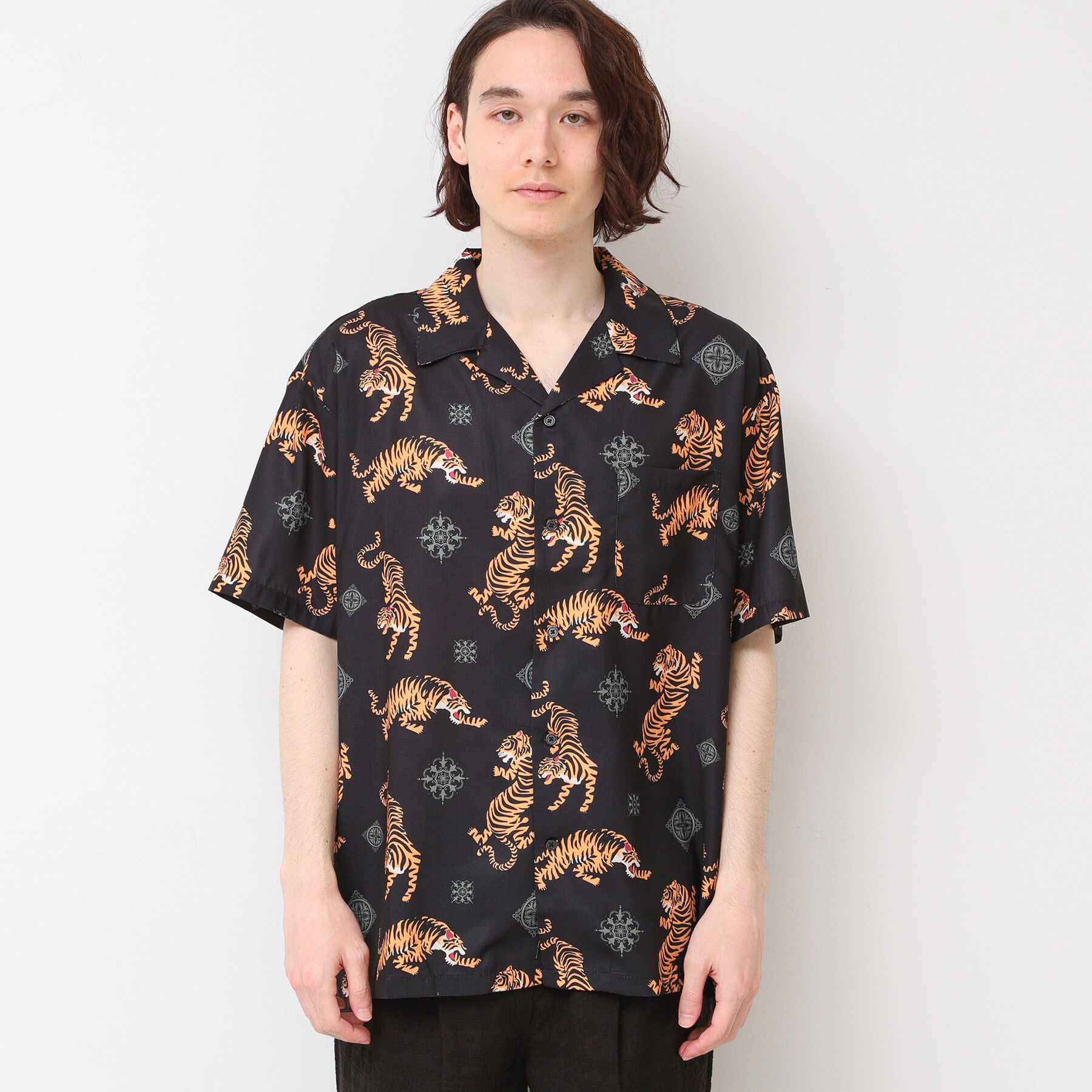 Dessin「【洗える】タイガープリントシャツ」|シャツ・ブラウス|