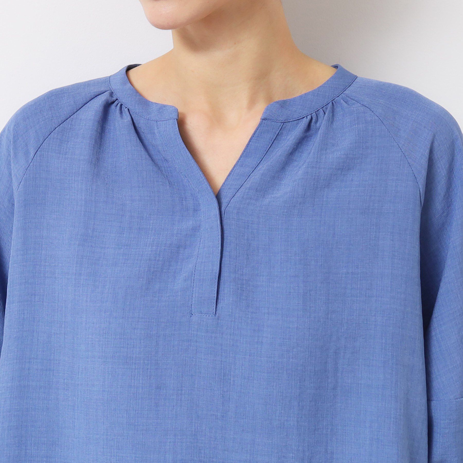 Dessin「【洗える】スキッパ―五分袖ブラウス（XS～L）」|シャツ・ブラウス|