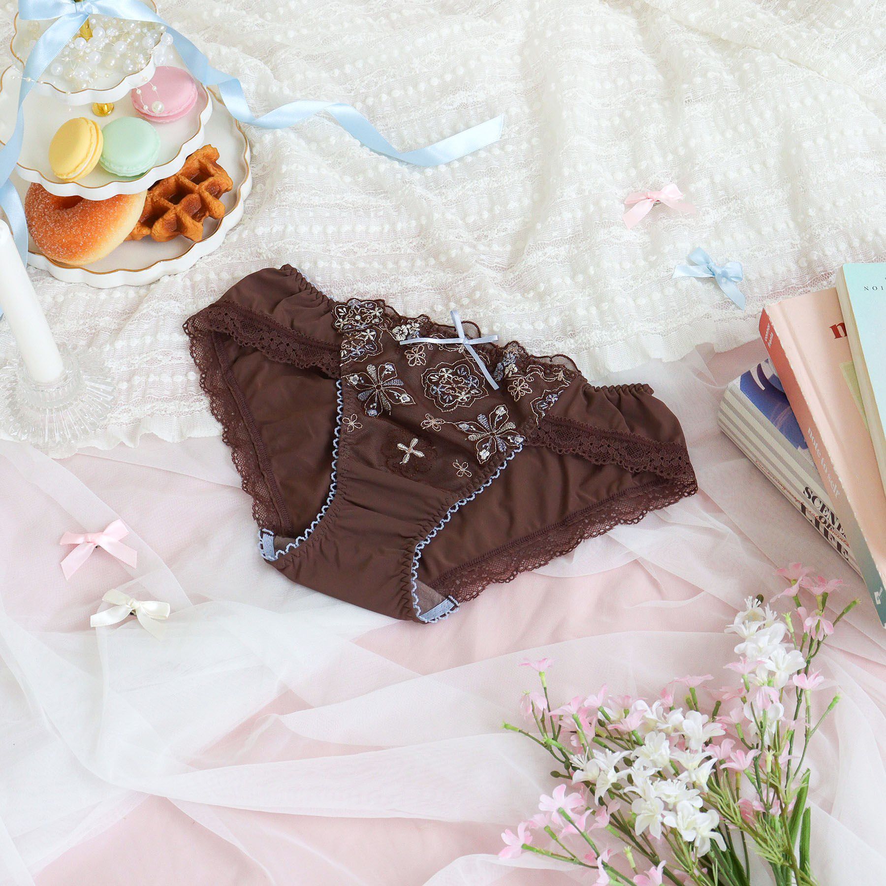 Risa Magli「キャシー ノーマルショーツ」|インナー|ブラウン(043)