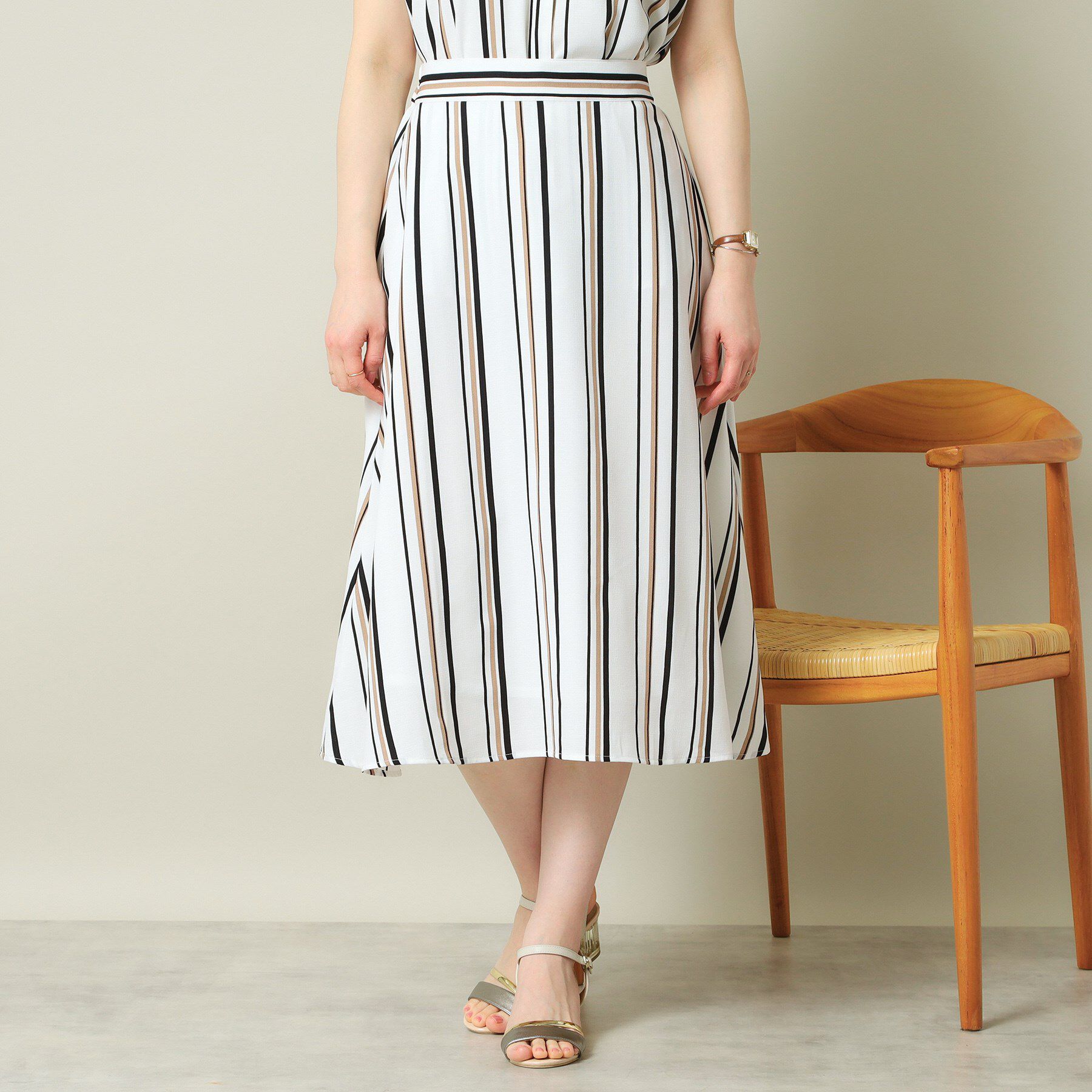 ITS&rsquo;DEMO「【UVケア／吸水速乾／洗濯機OK】麻調合繊スカート＜ラク服シリーズ＞」|スカート|