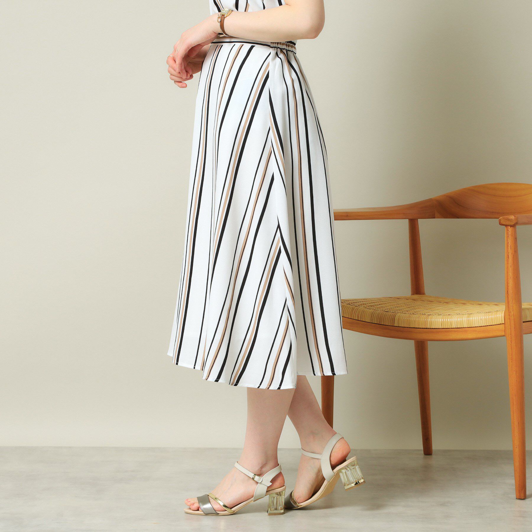 ITS&rsquo;DEMO「【UVケア／吸水速乾／洗濯機OK】麻調合繊スカート＜ラク服シリーズ＞」|スカート|