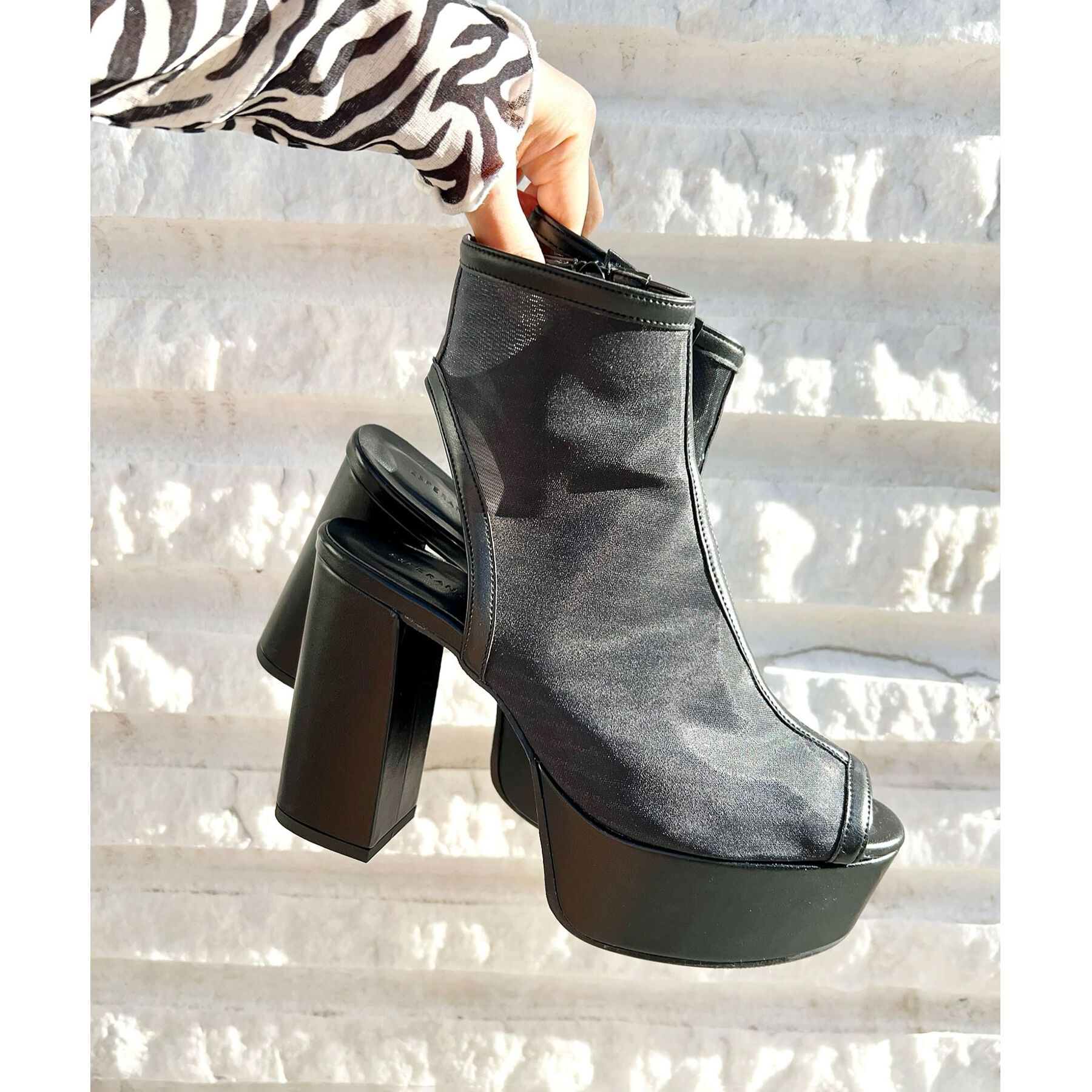 ESPERANZA「厚底ラク盛りブーツヒールサンダル」|ショートブーツ|