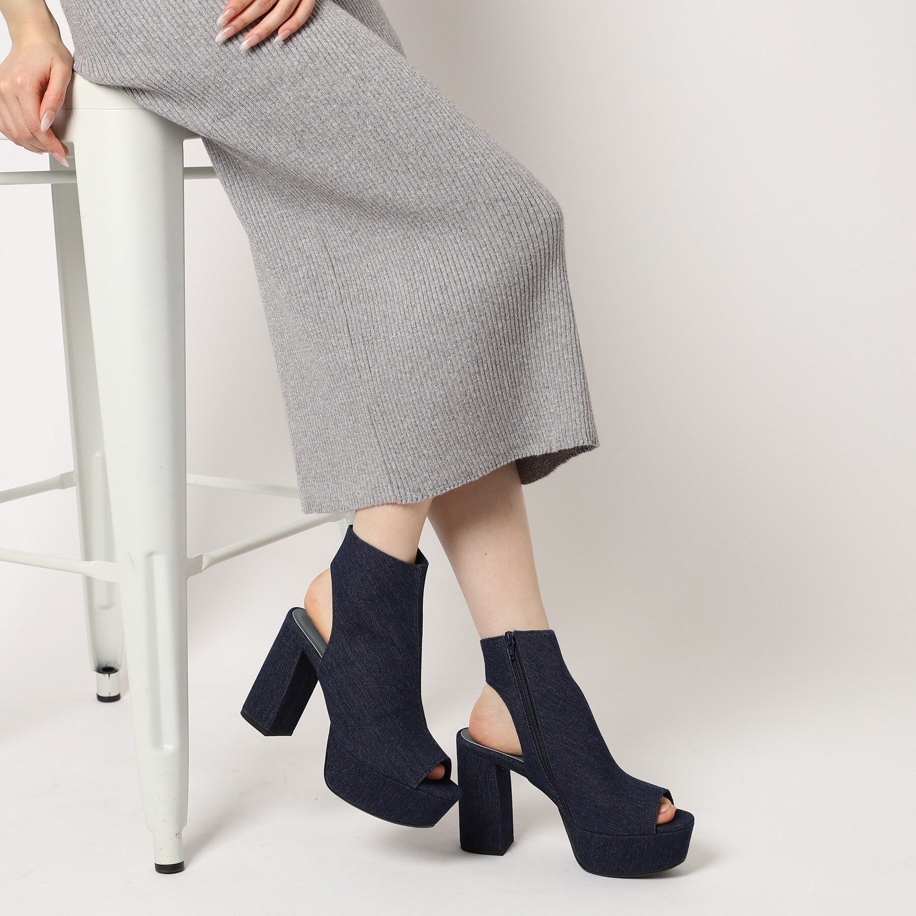 ESPERANZA「厚底ラク盛りブーツヒールサンダル」|ショートブーツ|