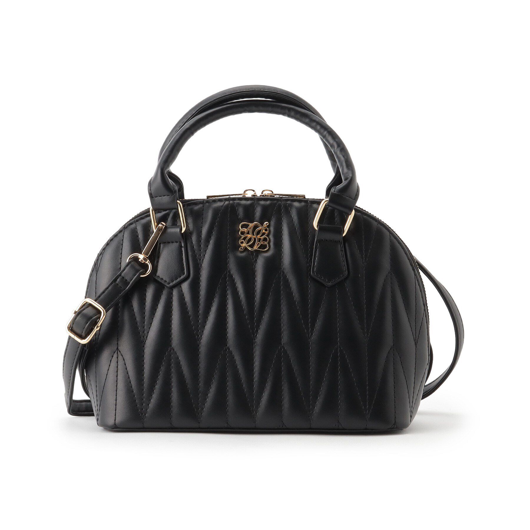 Ober Tashe「キルティング 2WAY ショルダーバッグ ボストン」|ショルダー・メッセンジャー|ブラック(019)