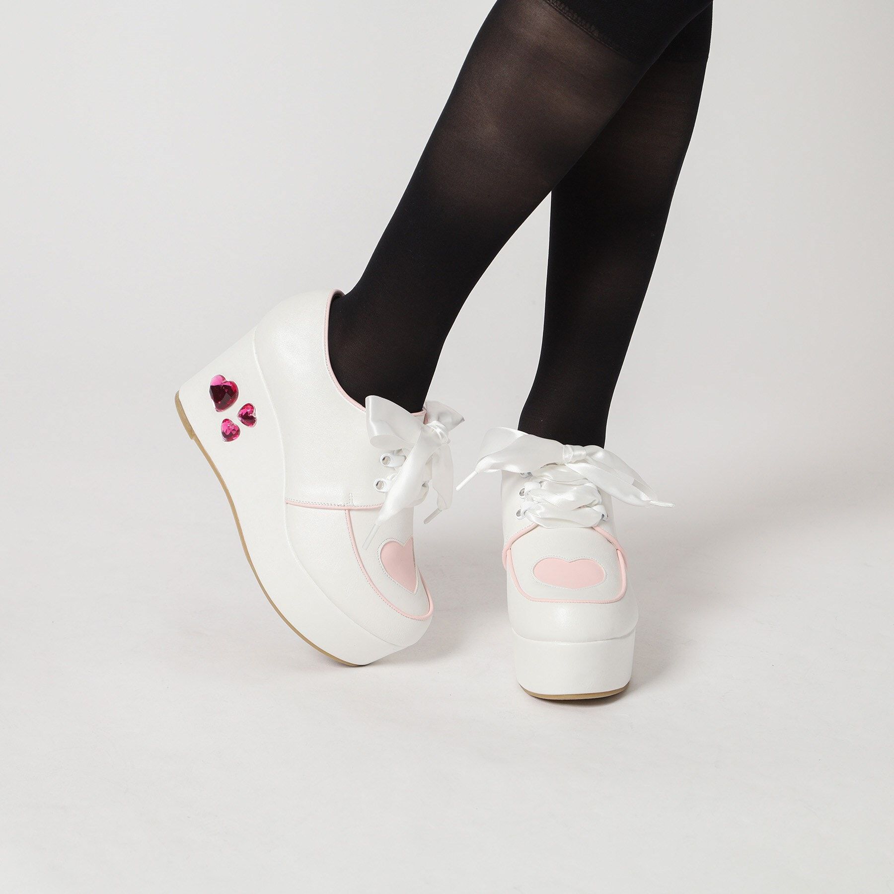 csT&P「厚底キラキラハート付きパンプス」|パンプス|