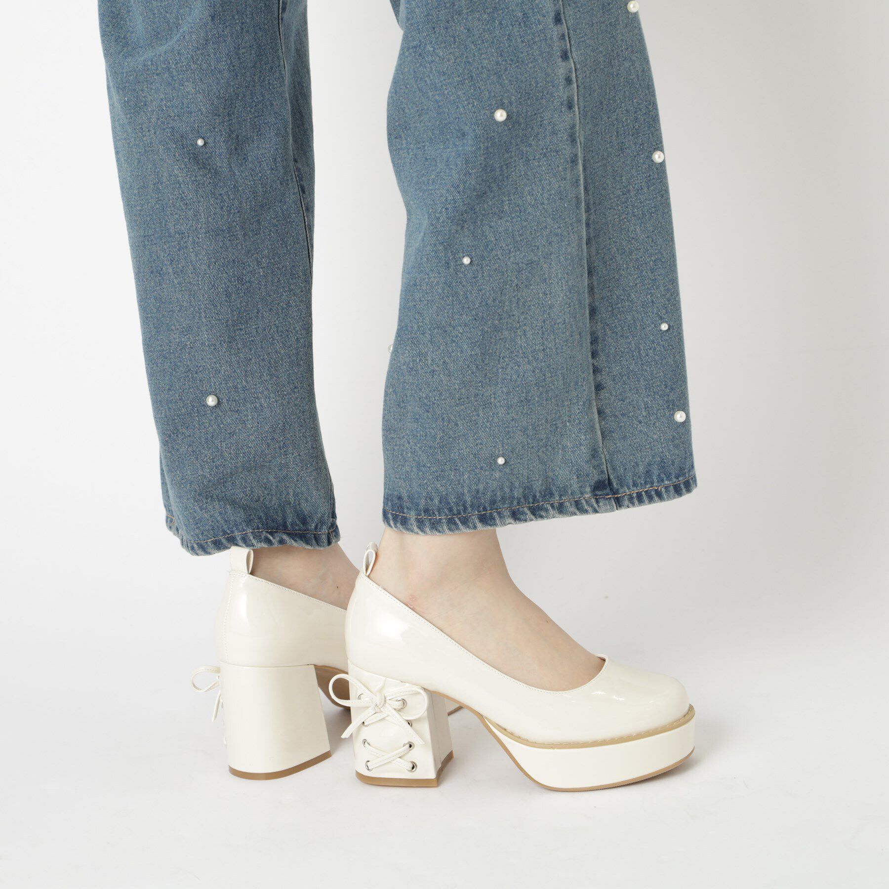 csT&P「4WAY厚底ヒールレースアップパンプス」|パンプス|