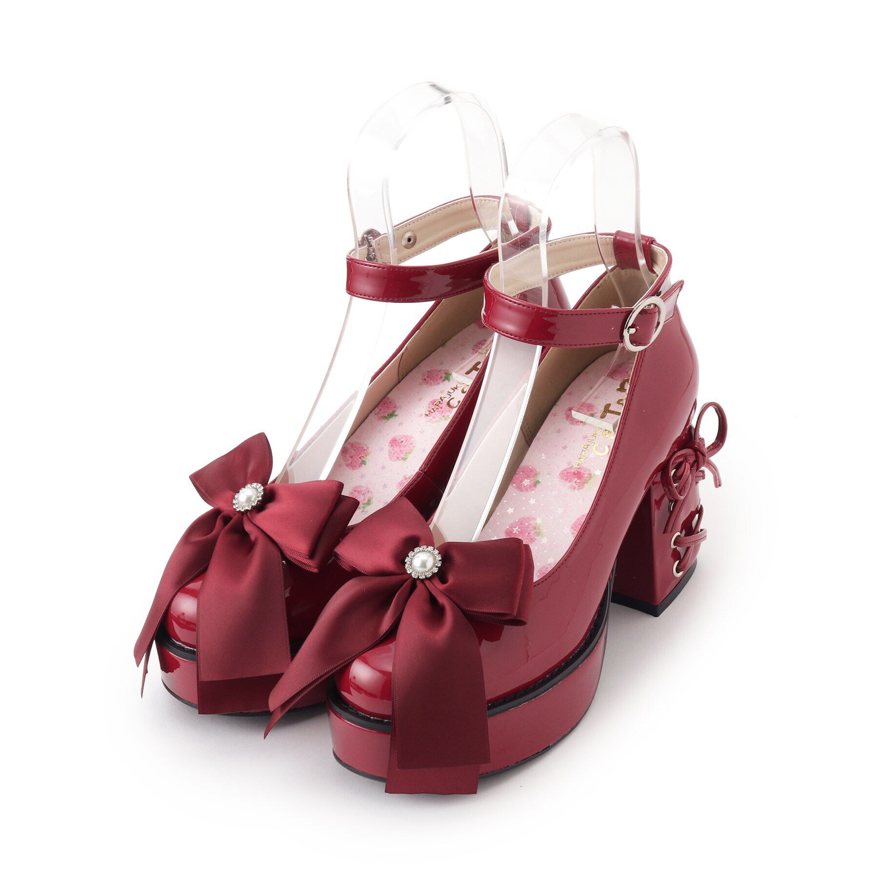 csT&P「4WAY厚底ヒールレースアップパンプス」|パンプス|ﾚｯﾄﾞ(262)