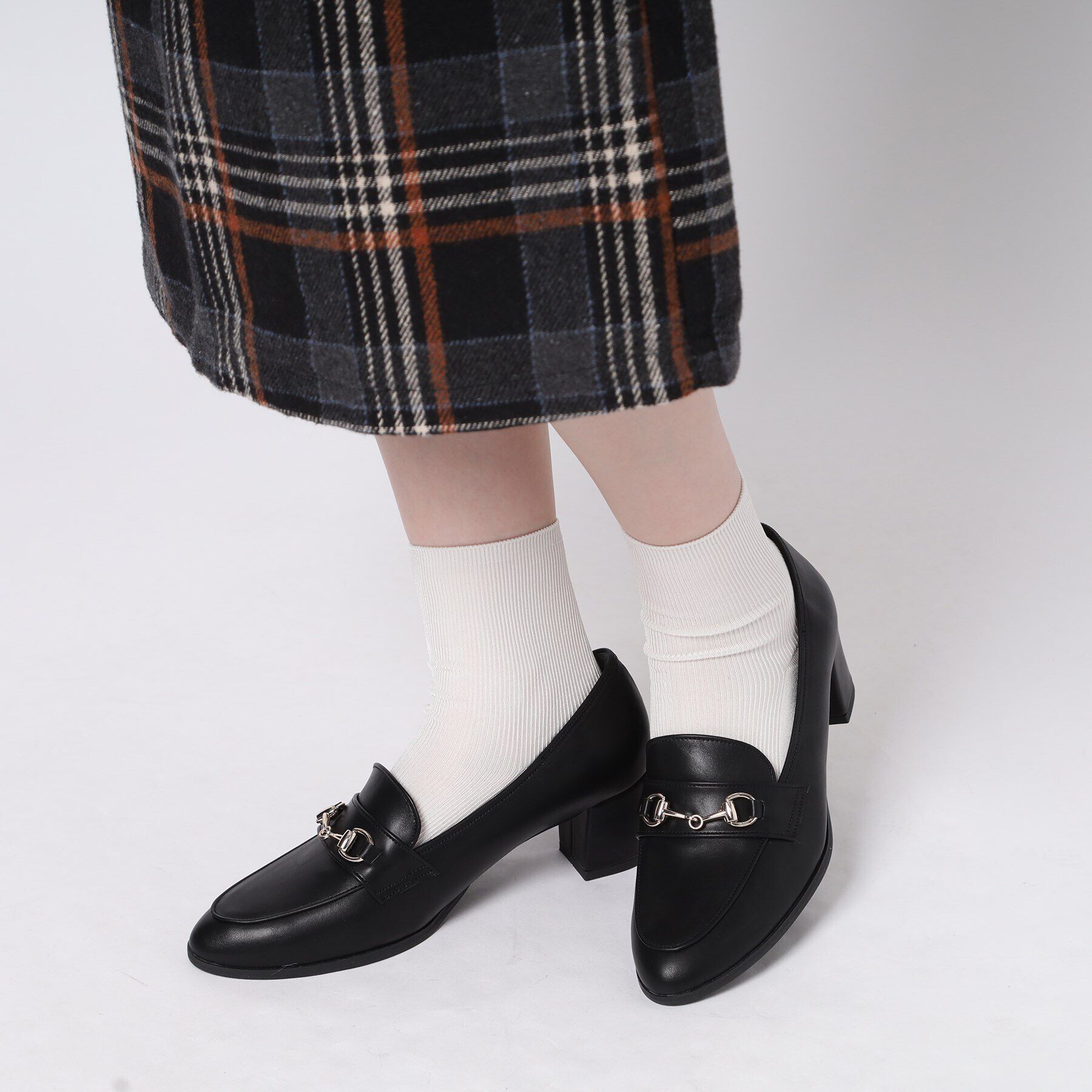 ESPERANZA「ミドルヒールビットローファー」|パンプス|