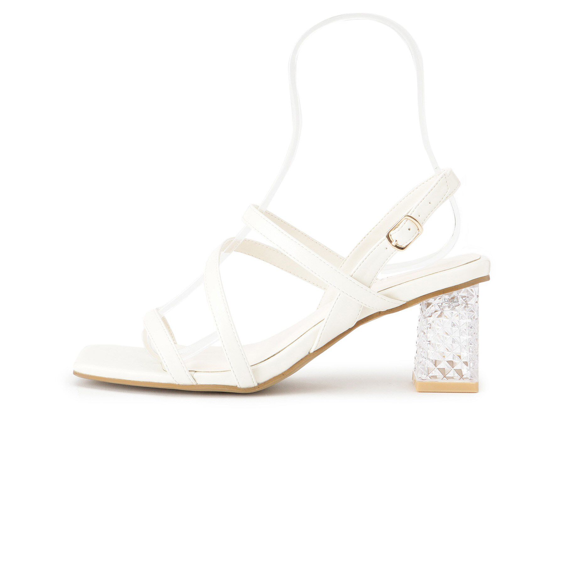 ESPERANZA「キルティングクリアヒールサンダル」|サンダル|