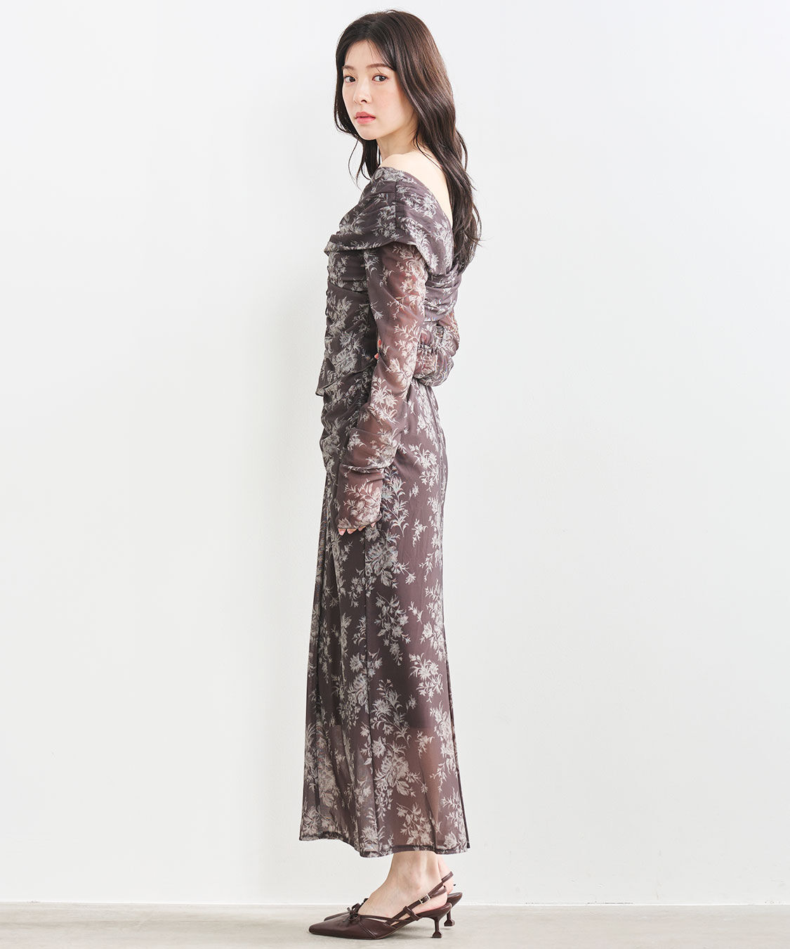 COCO DEAL「フラワープリントメッシュワンピース」|ワンピース|