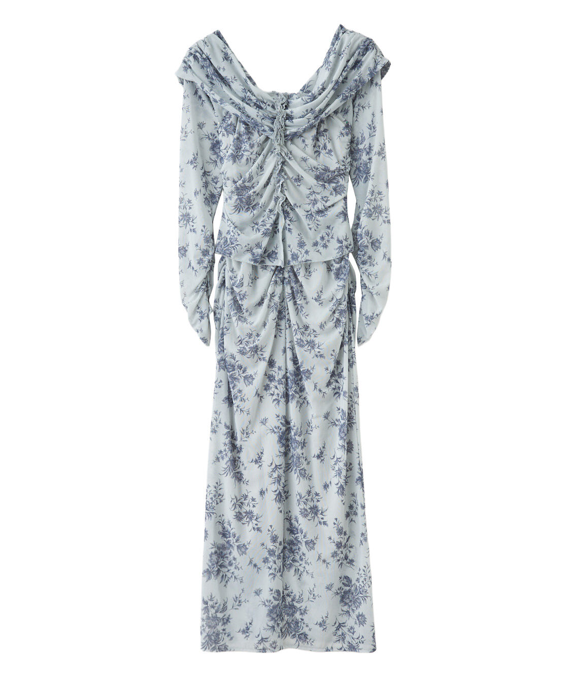 COCO DEAL「フラワープリントメッシュワンピース」|ワンピース|ライトブルー