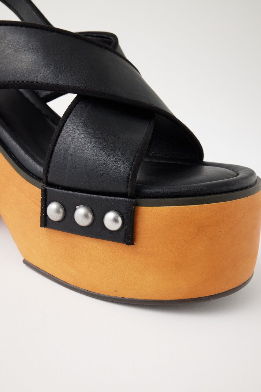 MOUSSY「CROSS BAND WOOD SOLE サンダル」|サンダル|