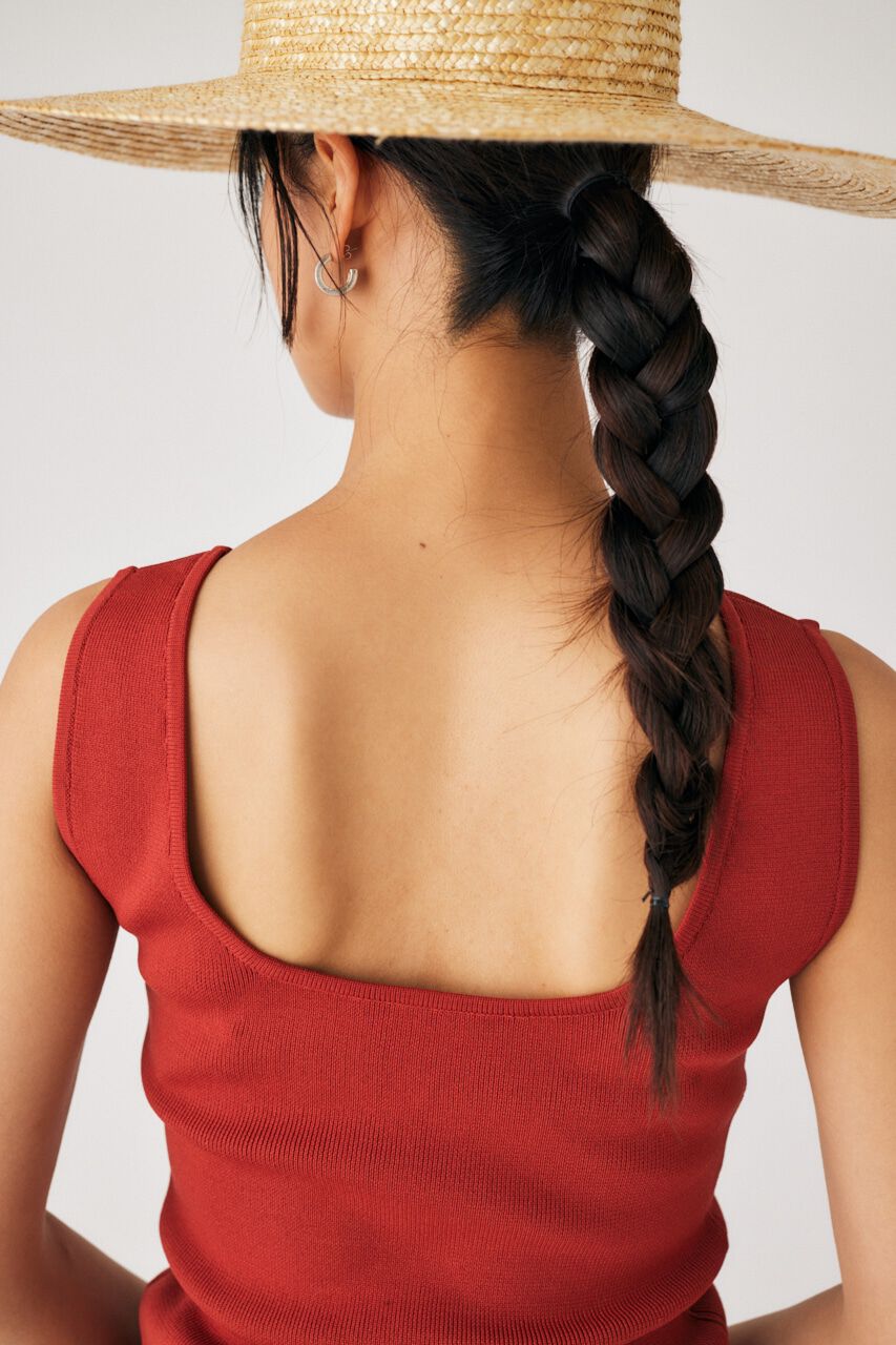 MOUSSY「KNIT タンクトップ」|タンクトップ|RED