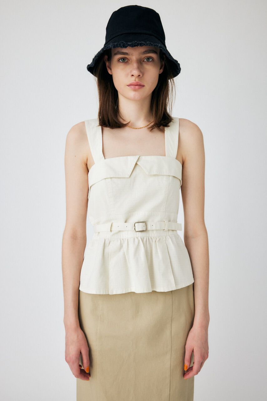 MOUSSY「STITCHED STRAPS コルセット」|タンクトップ|